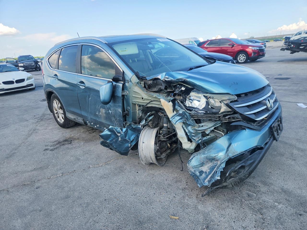 2014 Honda Cr-v Exl Teal vin: 2HKRM3H78EH502778