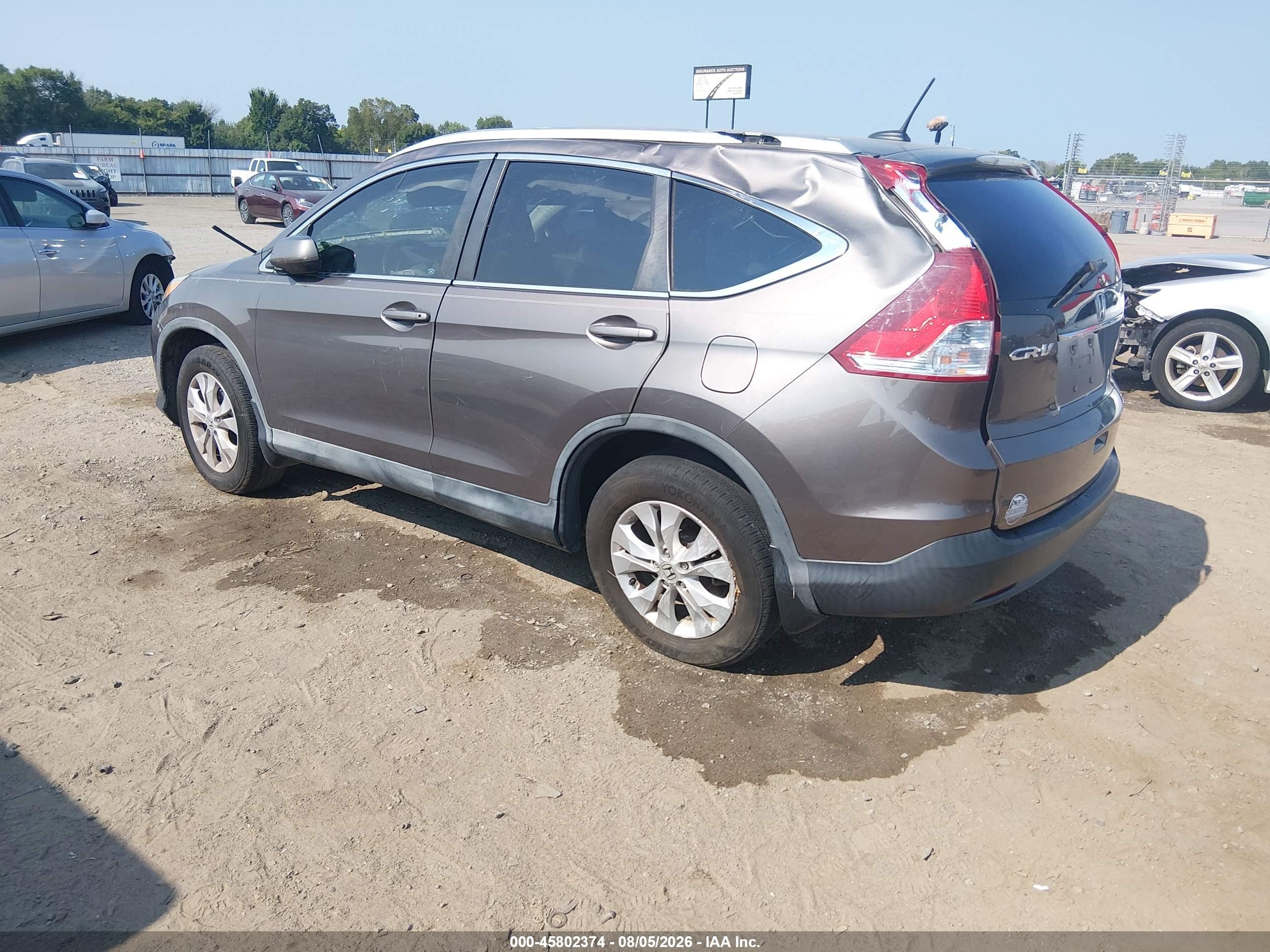 2014 Honda Cr-v Ex-l Серый vin: 2HKRM3H78EH512257