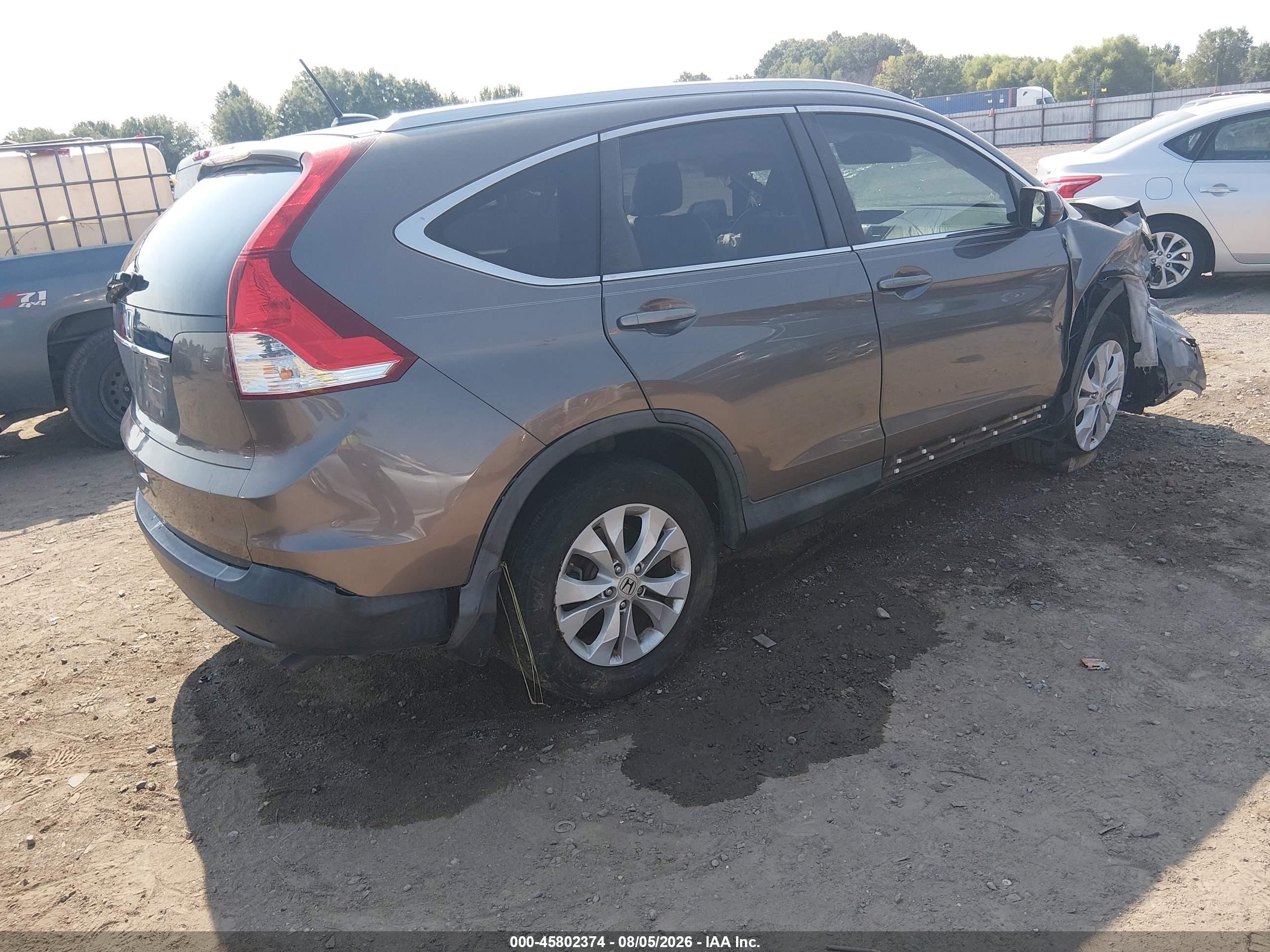 2014 Honda Cr-v Ex-l Серый vin: 2HKRM3H78EH512257