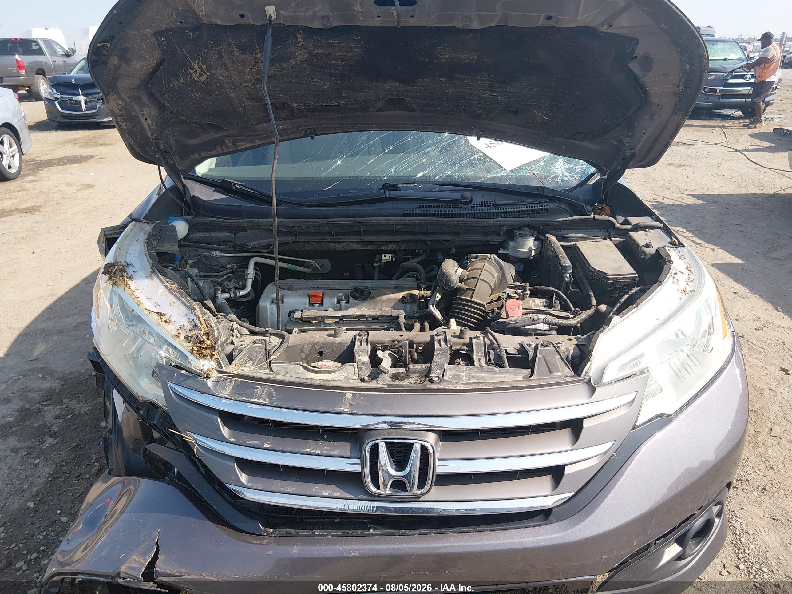 2014 Honda Cr-v Ex-l Серый vin: 2HKRM3H78EH512257