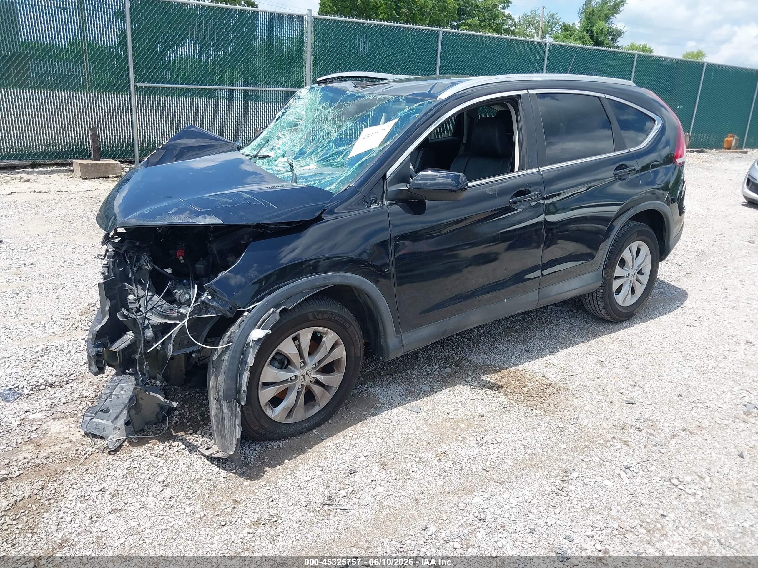 2014 Honda Cr-v Ex-l Black vin: 2HKRM3H78EH561670