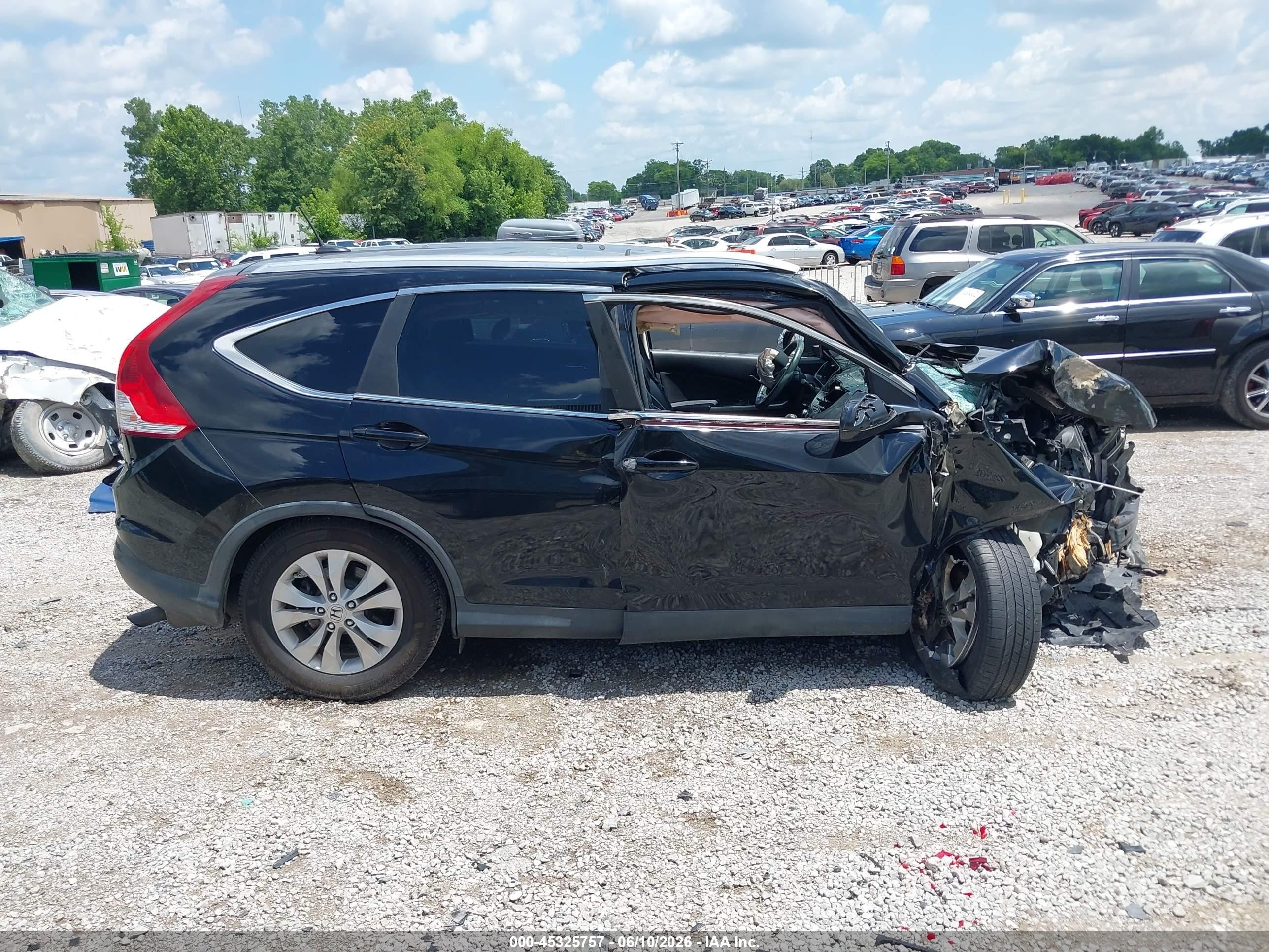 2014 Honda Cr-v Ex-l Black vin: 2HKRM3H78EH561670