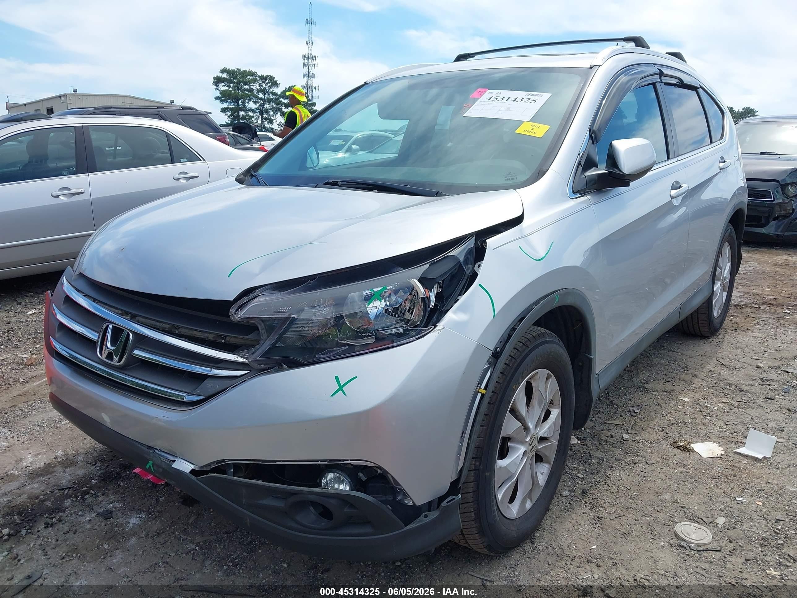 2014 Honda Cr-v Ex-l Silver vin: 2HKRM3H78EH565492