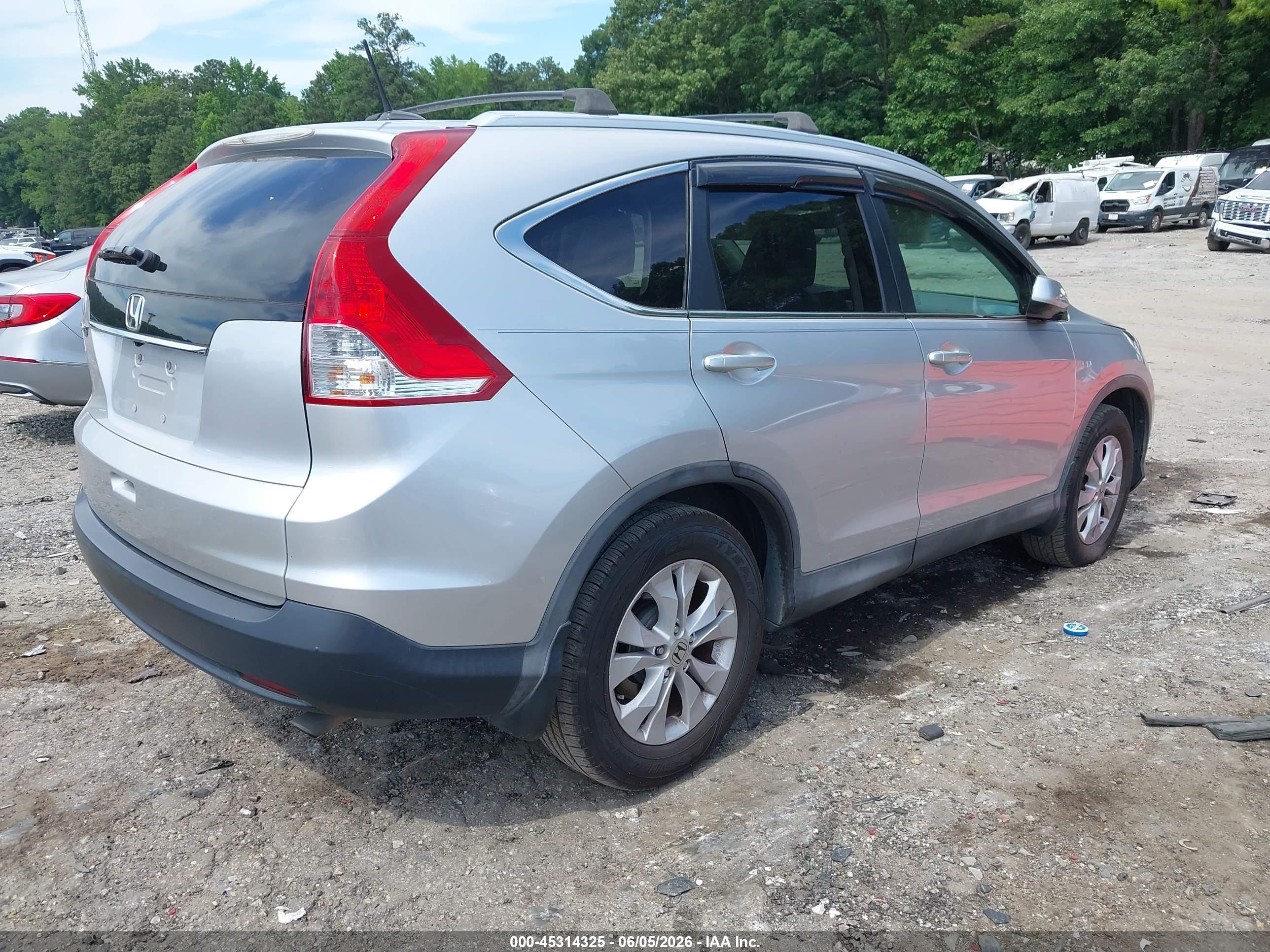 2014 Honda Cr-v Ex-l Silver vin: 2HKRM3H78EH565492