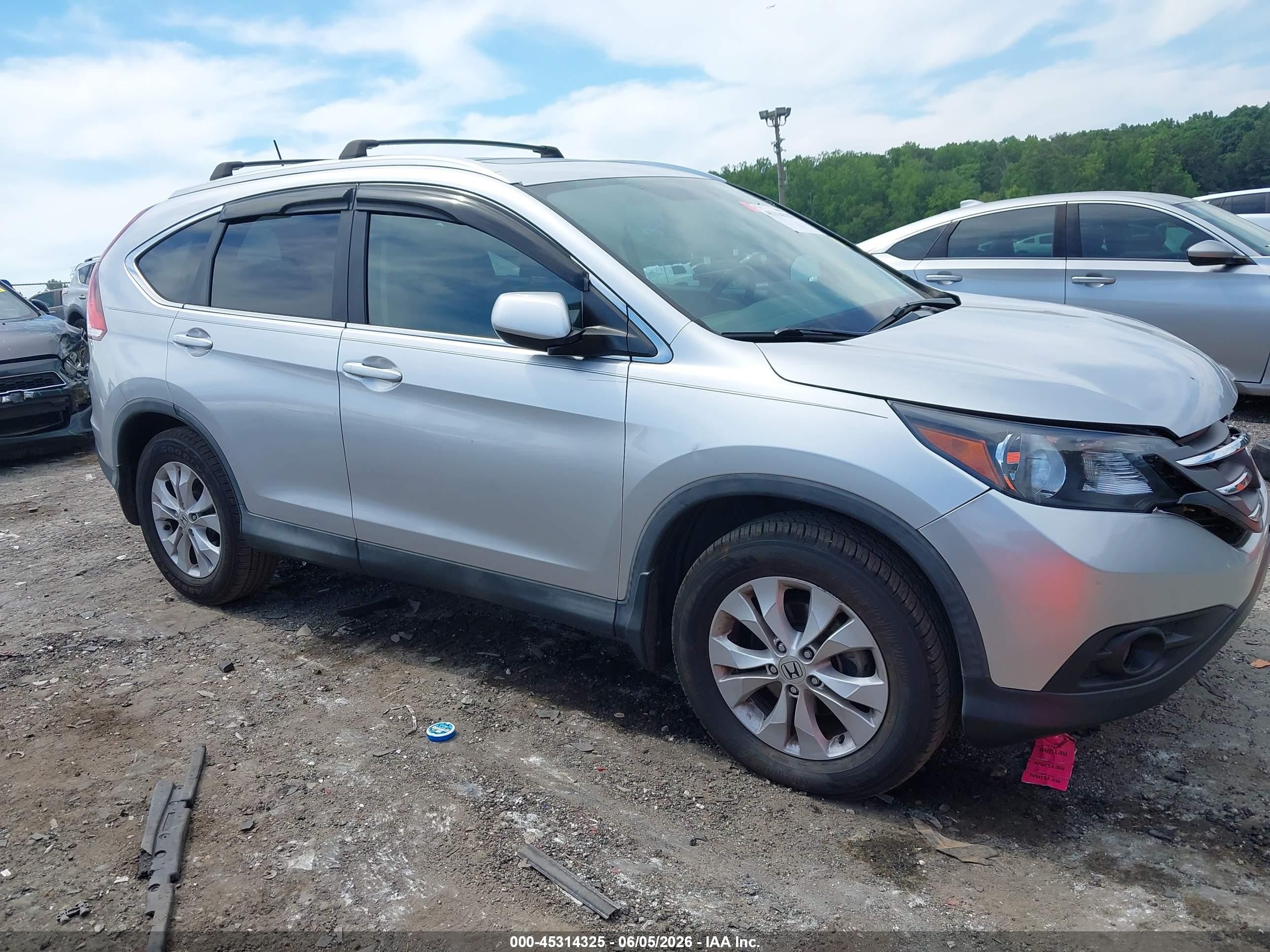 2014 Honda Cr-v Ex-l Silver vin: 2HKRM3H78EH565492