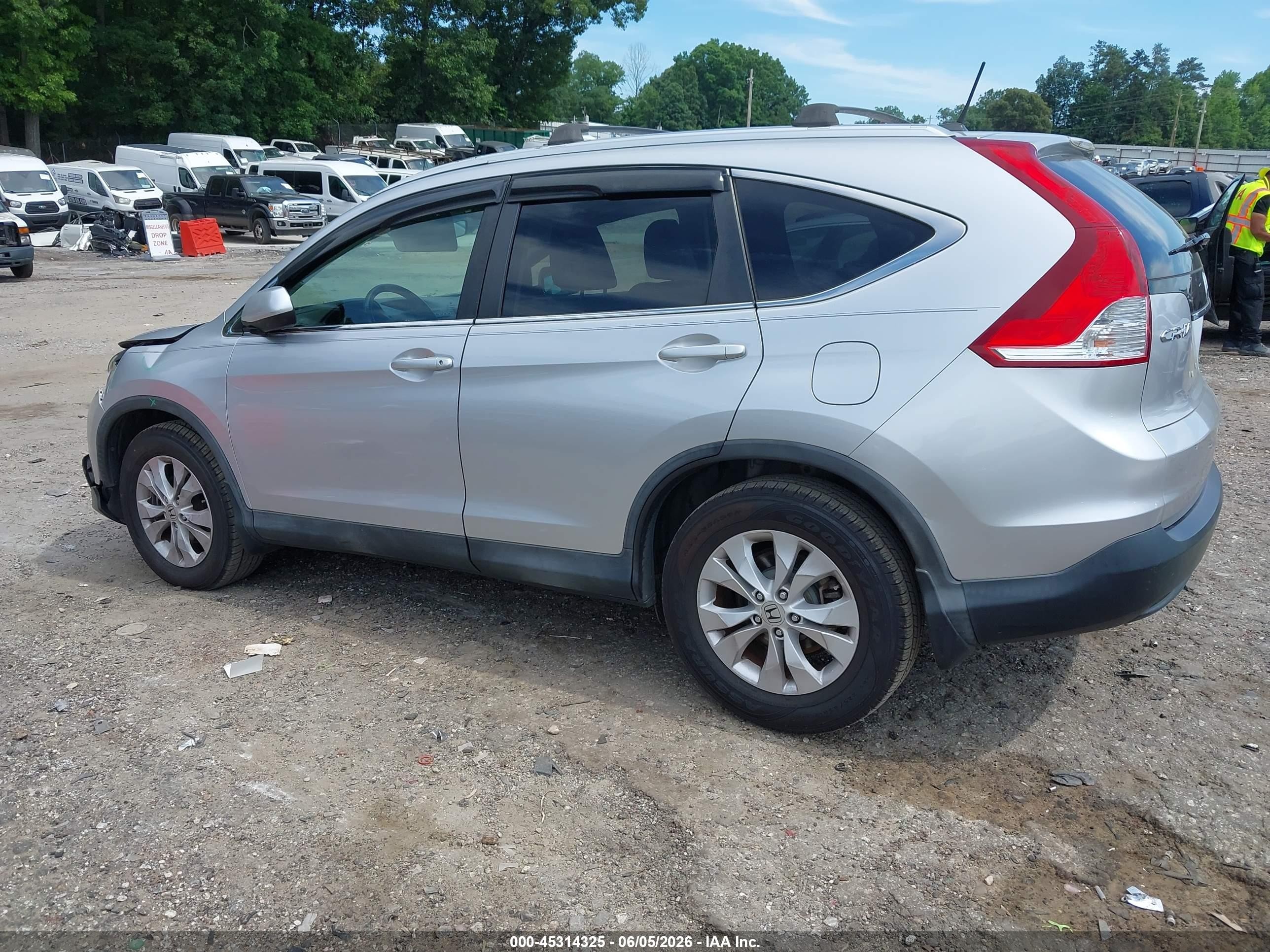 2014 Honda Cr-v Ex-l Silver vin: 2HKRM3H78EH565492