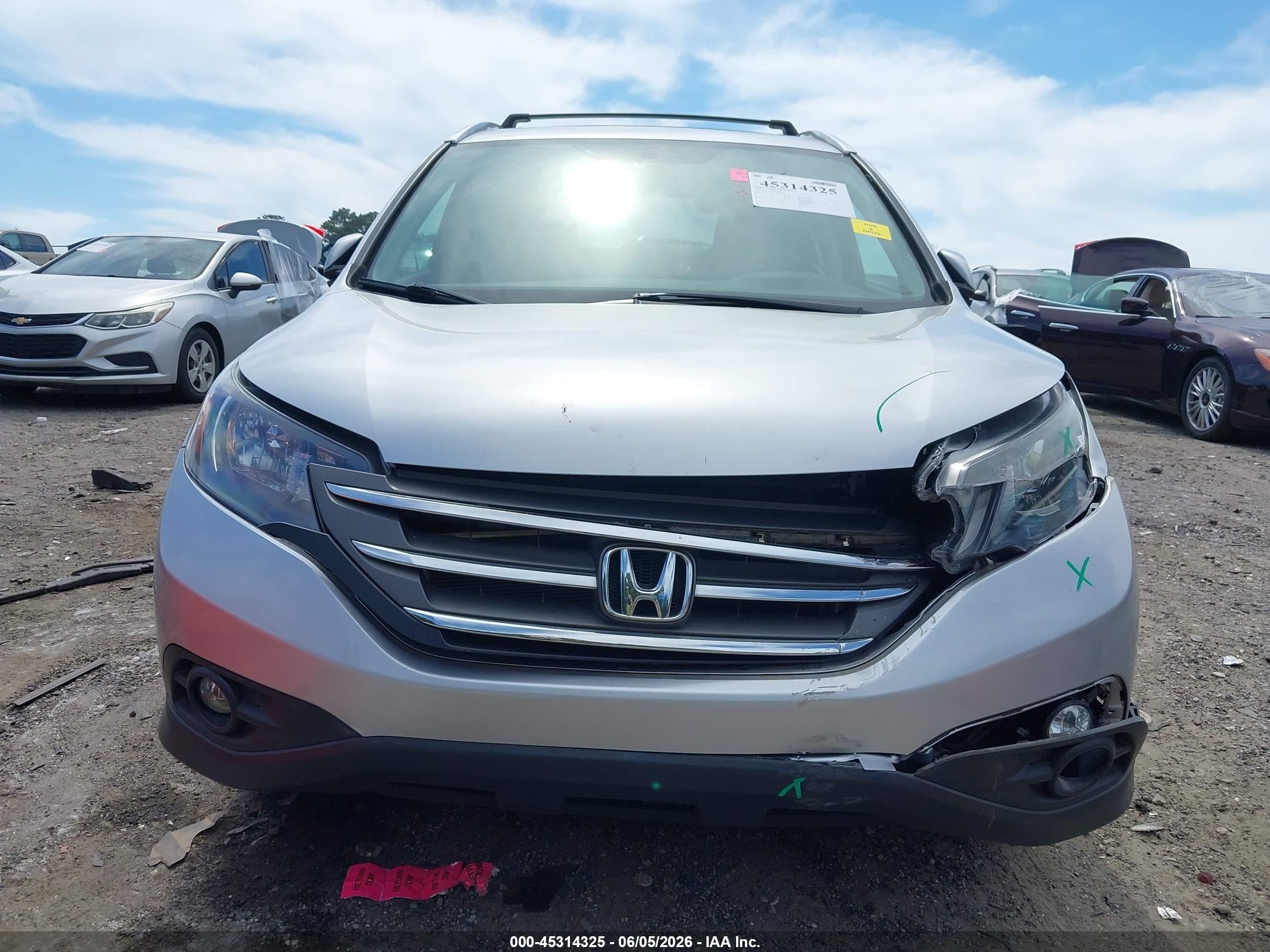2014 Honda Cr-v Ex-l Silver vin: 2HKRM3H78EH565492