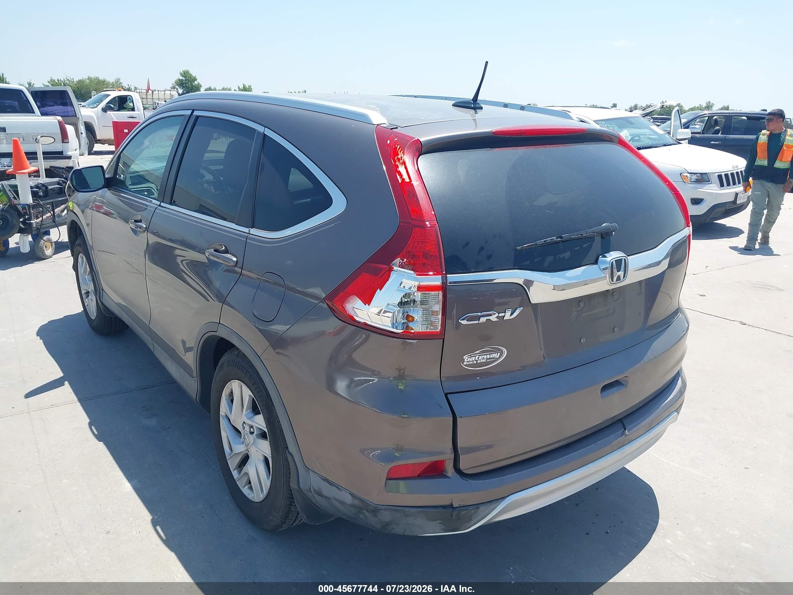 2015 Honda Cr-v Ex-l Gray vin: 2HKRM3H78FH533269