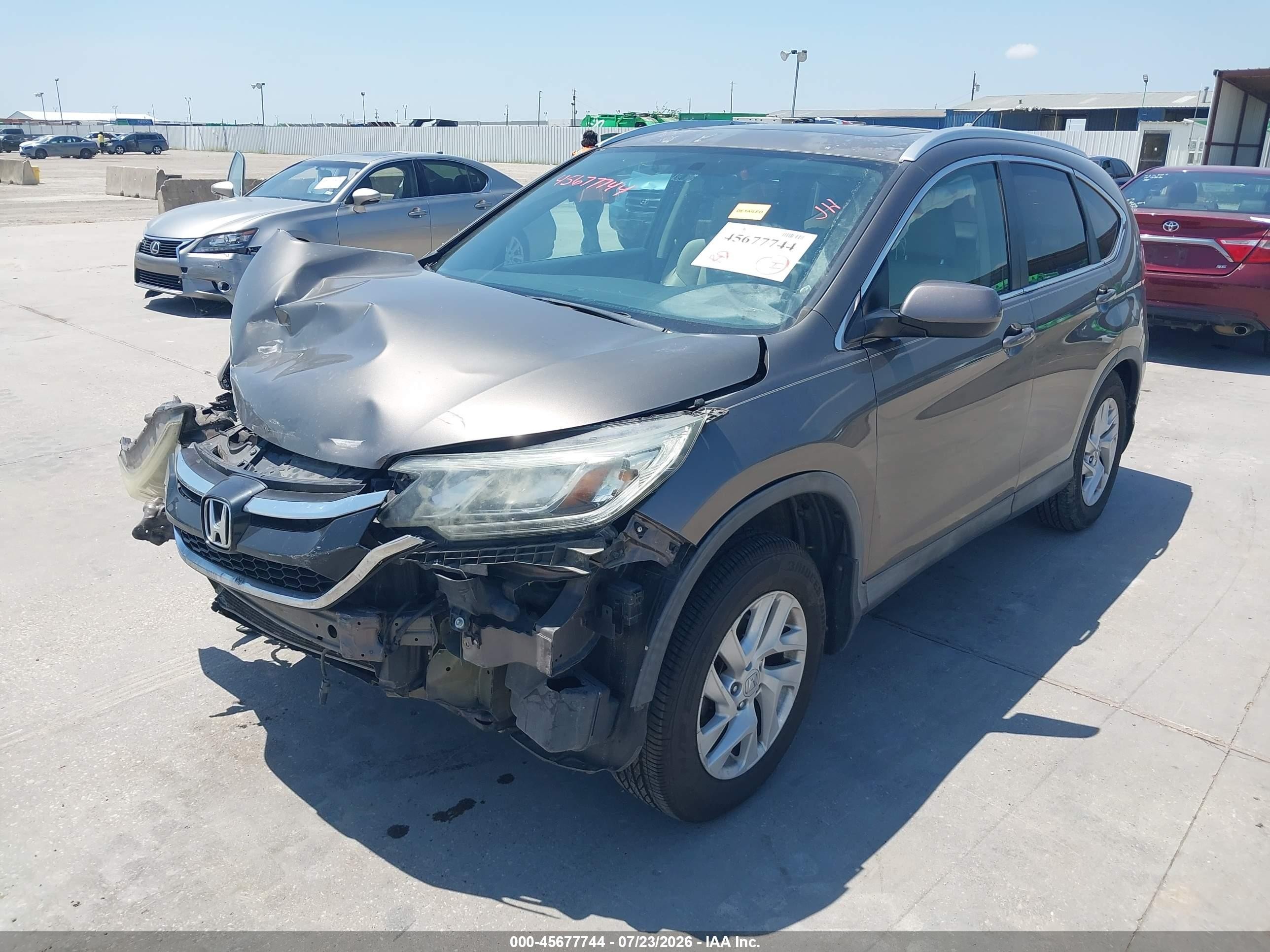 2015 Honda Cr-v Ex-l Gray vin: 2HKRM3H78FH533269