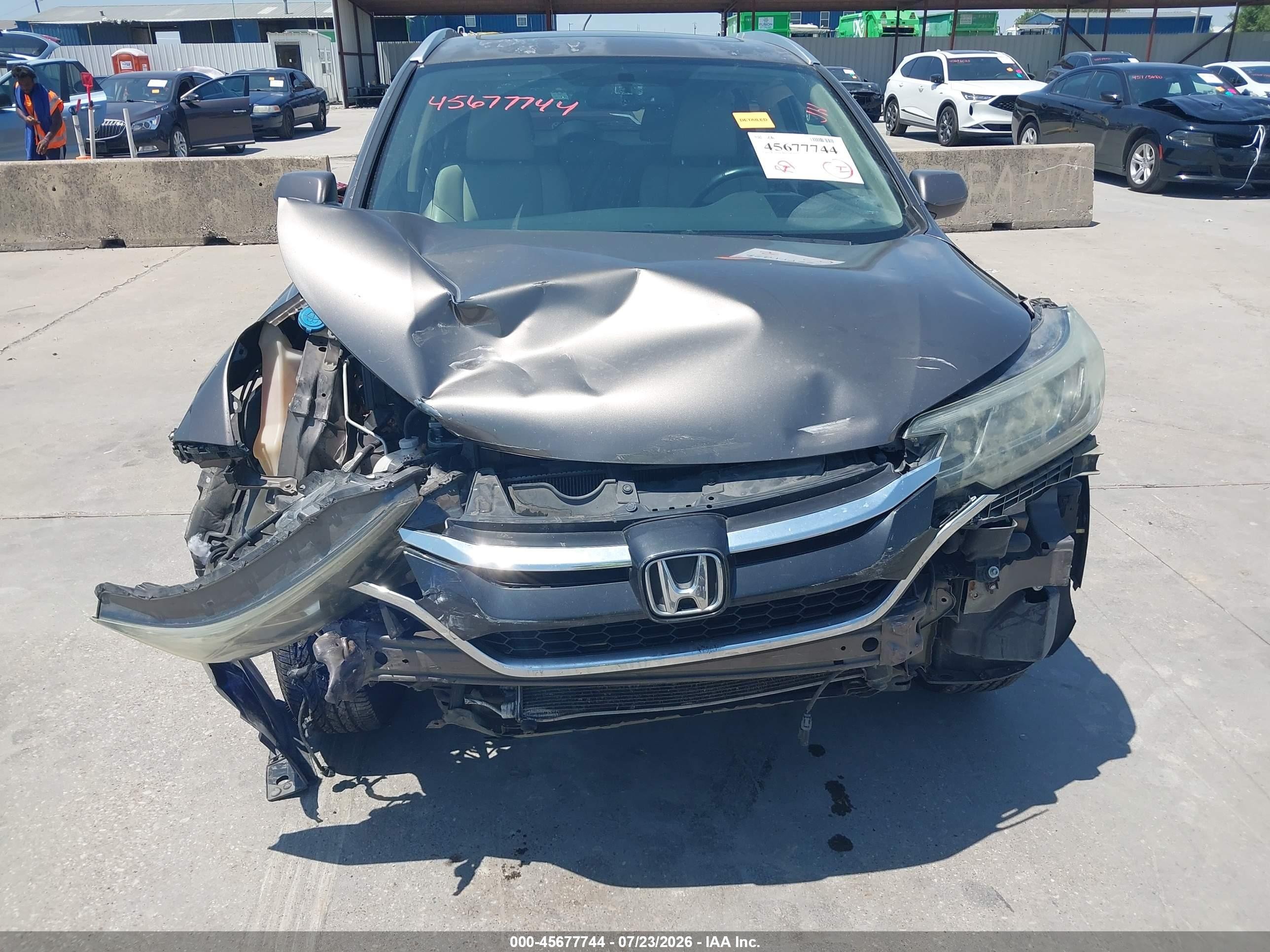 2015 Honda Cr-v Ex-l Gray vin: 2HKRM3H78FH533269