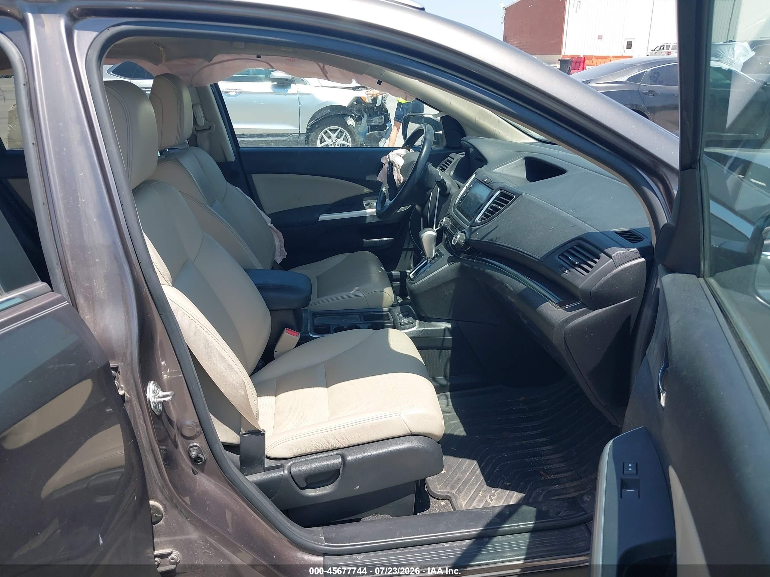 2015 Honda Cr-v Ex-l Gray vin: 2HKRM3H78FH533269