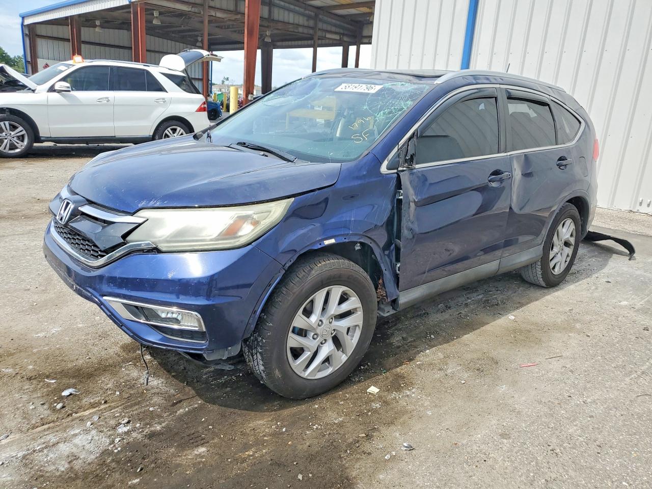 2015 Honda Cr-v Exl Blue vin: 2HKRM3H78FH548869