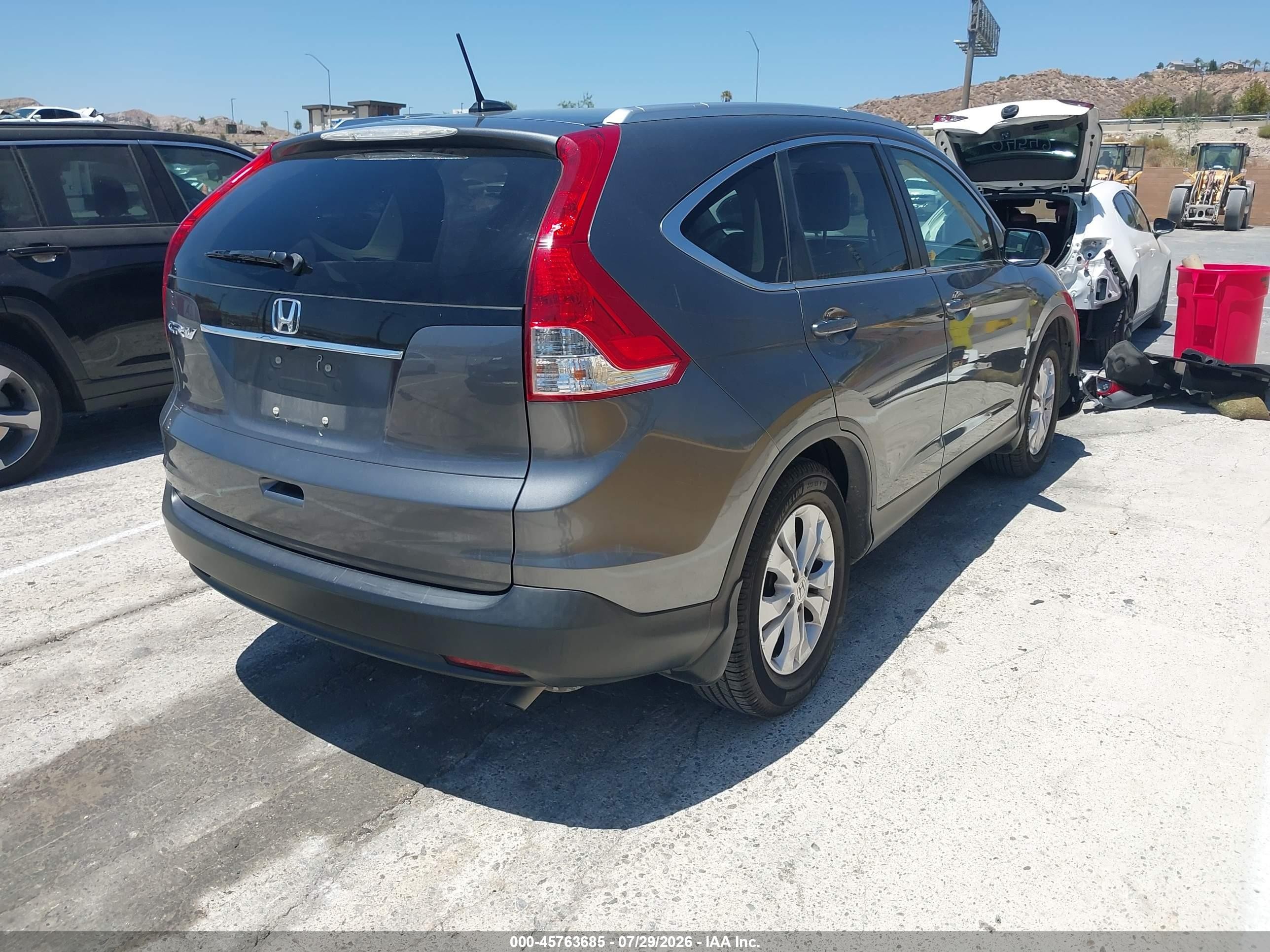 2013 Honda Cr-v Ex-l Gray vin: 2HKRM3H79DH501539