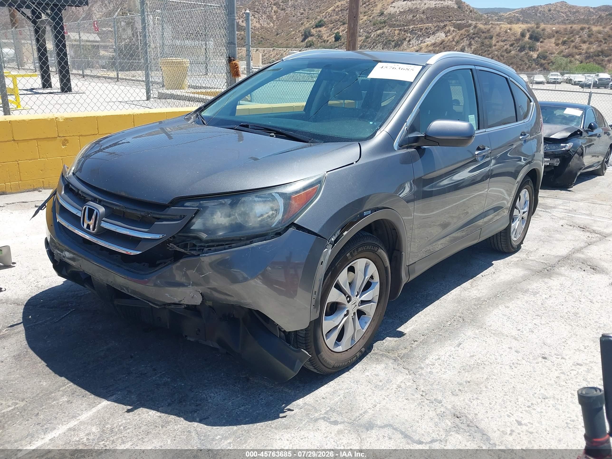 2013 Honda Cr-v Ex-l Gray vin: 2HKRM3H79DH501539