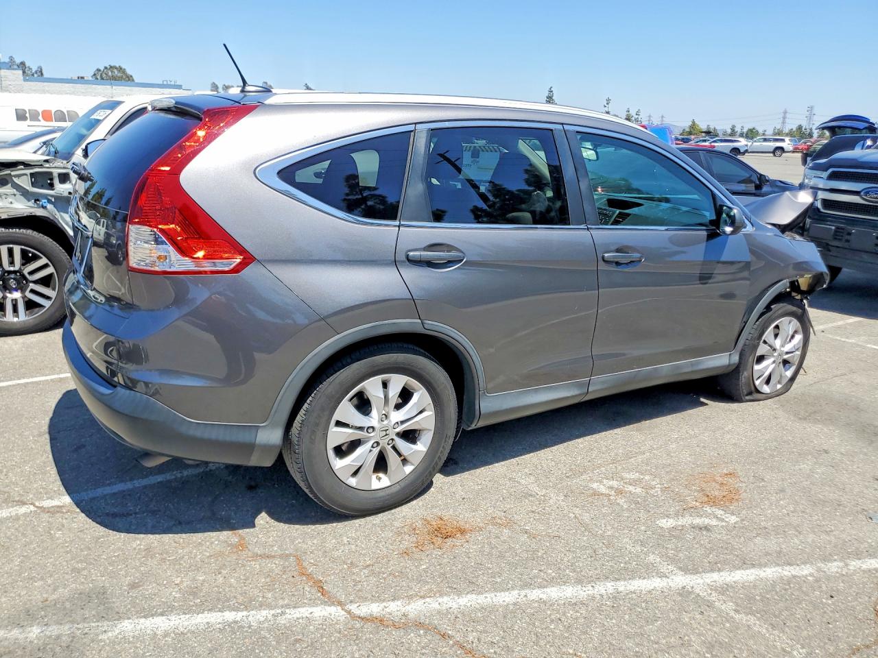 2013 Honda Cr-v Exl Gray vin: 2HKRM3H79DH518938