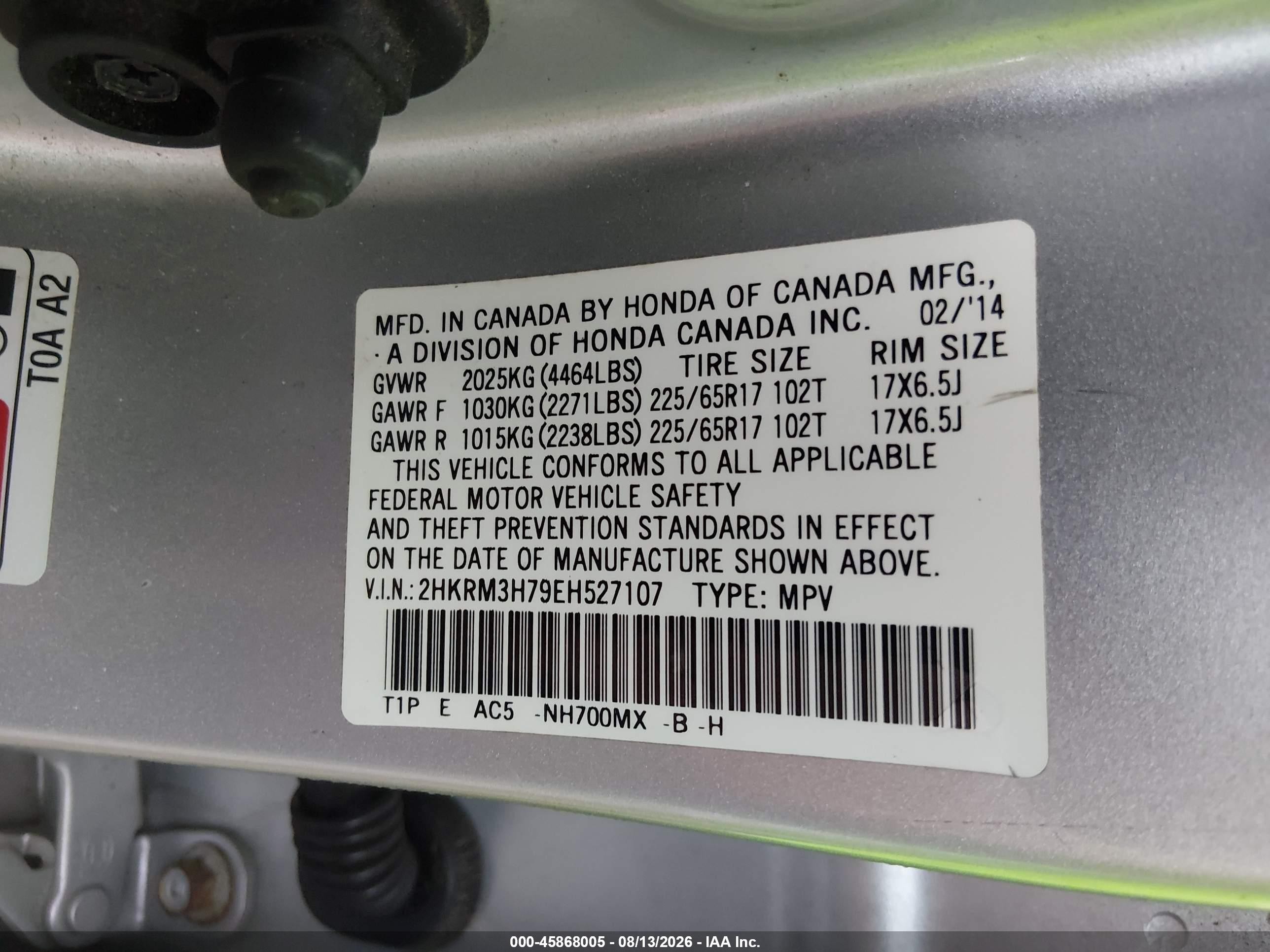 2014 Honda Cr-v Ex-l Silver vin: 2HKRM3H79EH527107