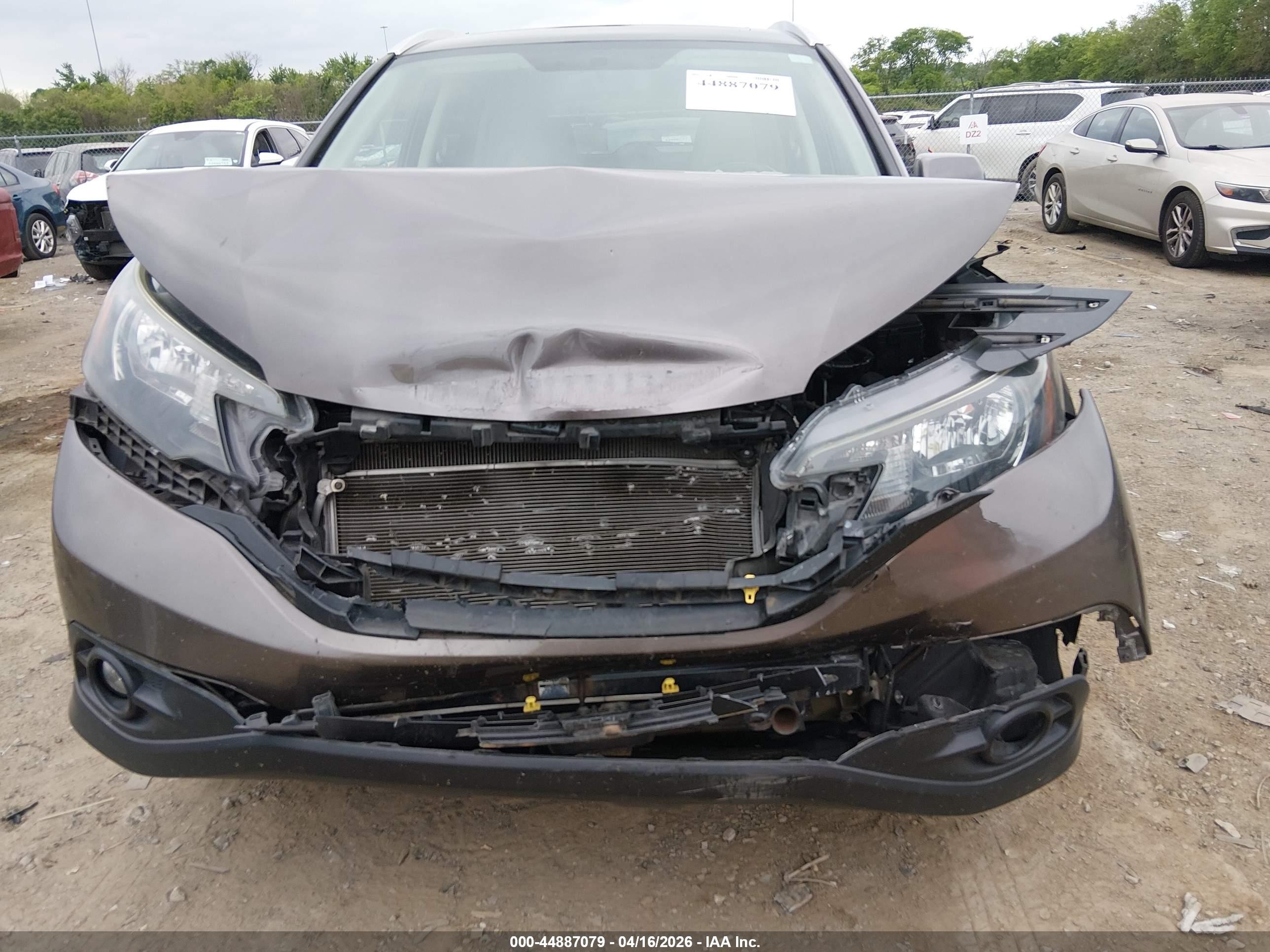 2014 Honda Cr-v Ex-l Brown vin: 2HKRM3H79EH529374