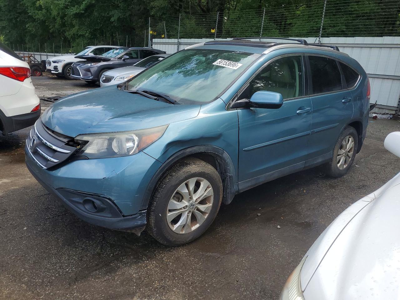 2014 Honda Cr-v Turquoise vin: 2HKRM3H79EH541931