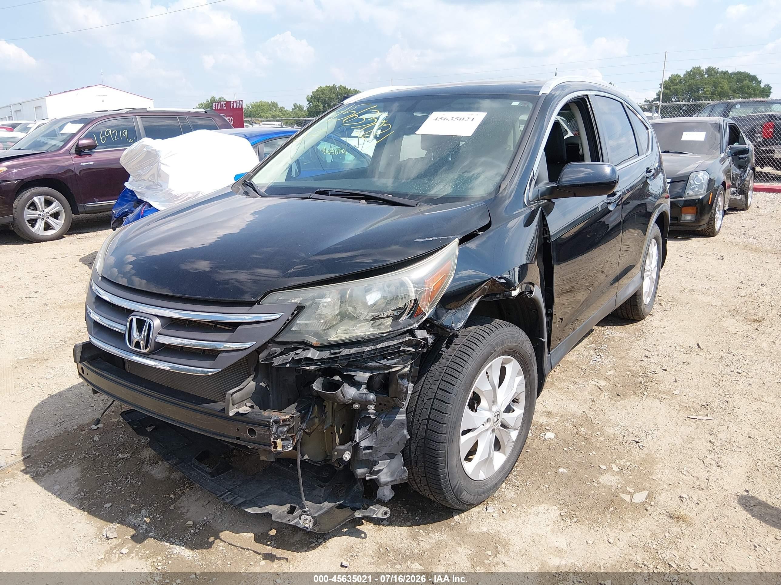 2014 Honda Cr-v Ex-l Black vin: 2HKRM3H79EH544814