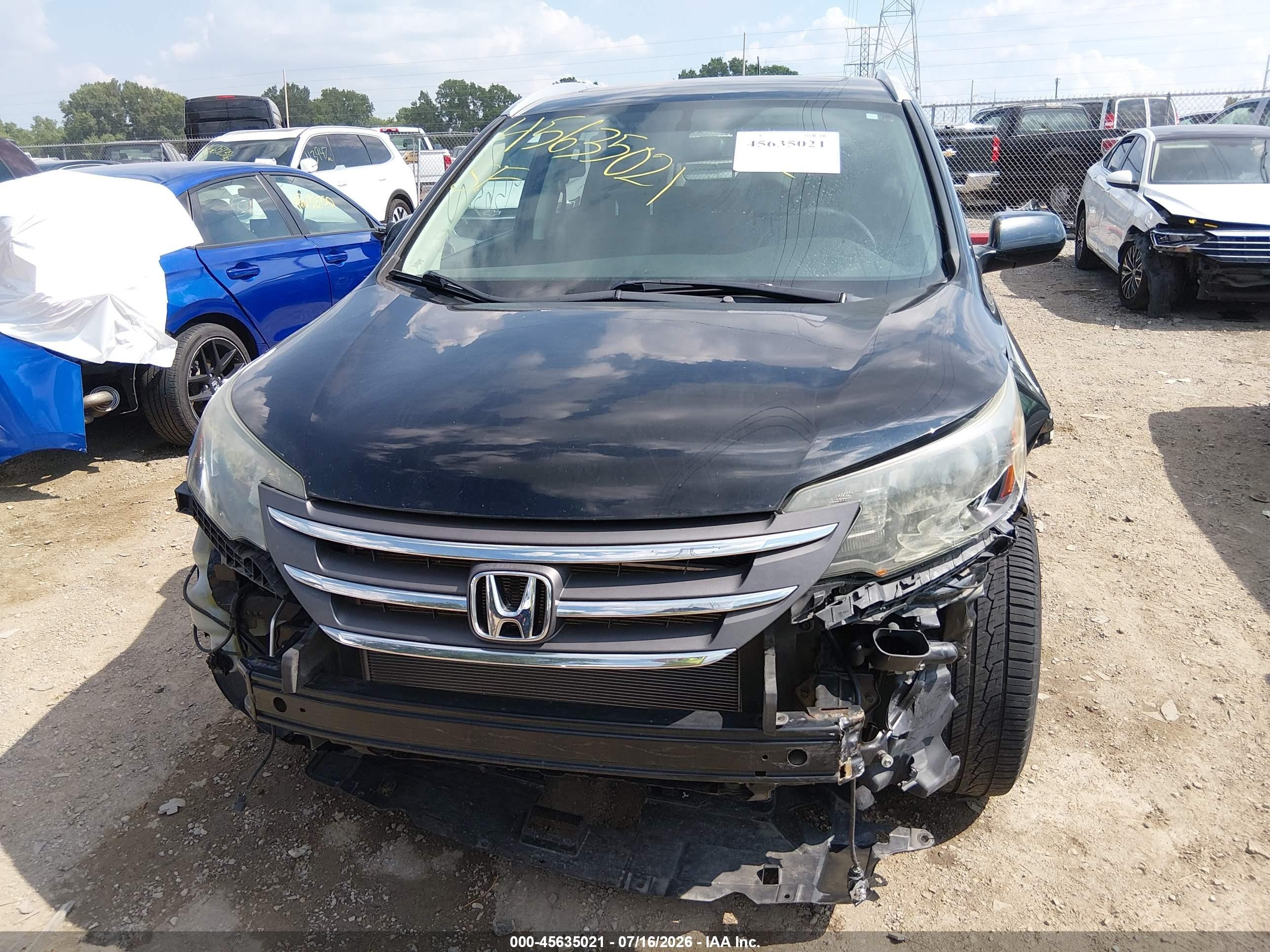 2014 Honda Cr-v Ex-l Black vin: 2HKRM3H79EH544814