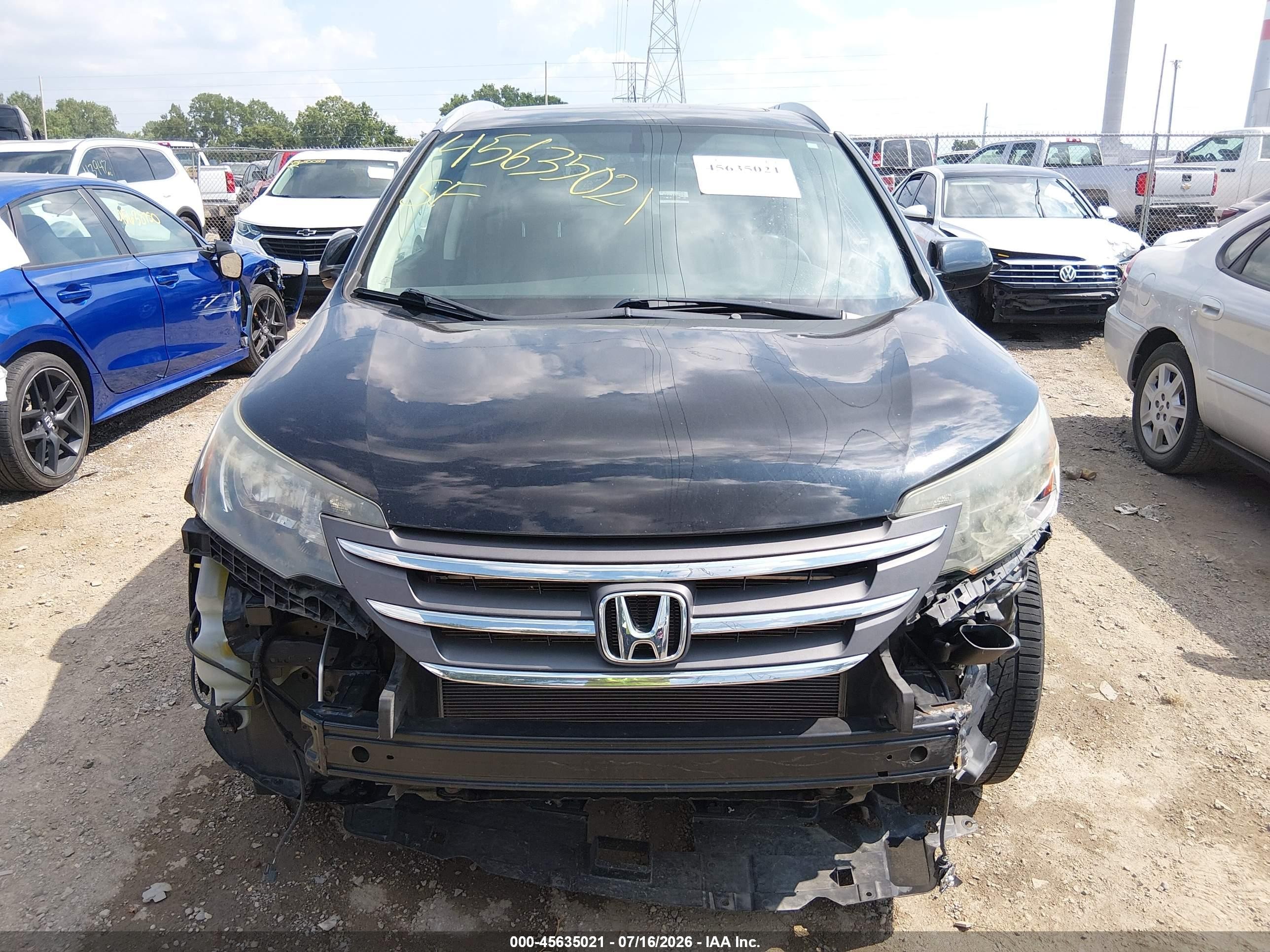 2014 Honda Cr-v Ex-l Black vin: 2HKRM3H79EH544814