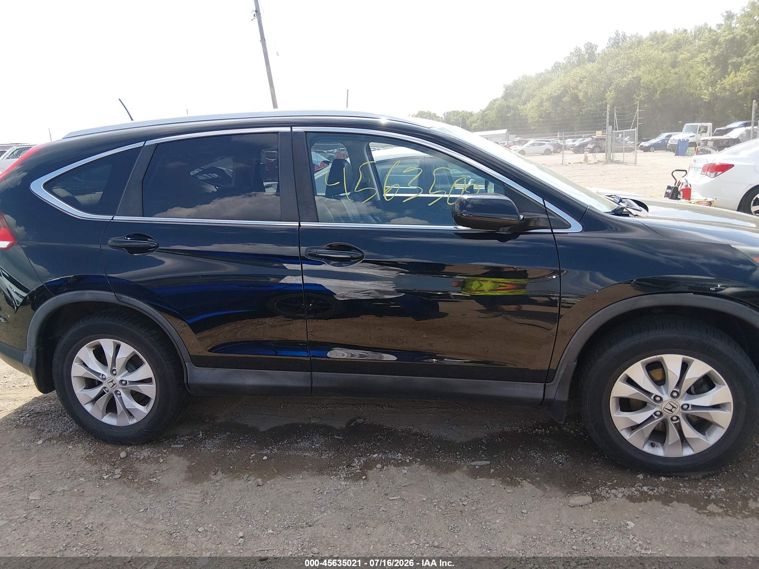 2014 Honda Cr-v Ex-l Black vin: 2HKRM3H79EH544814