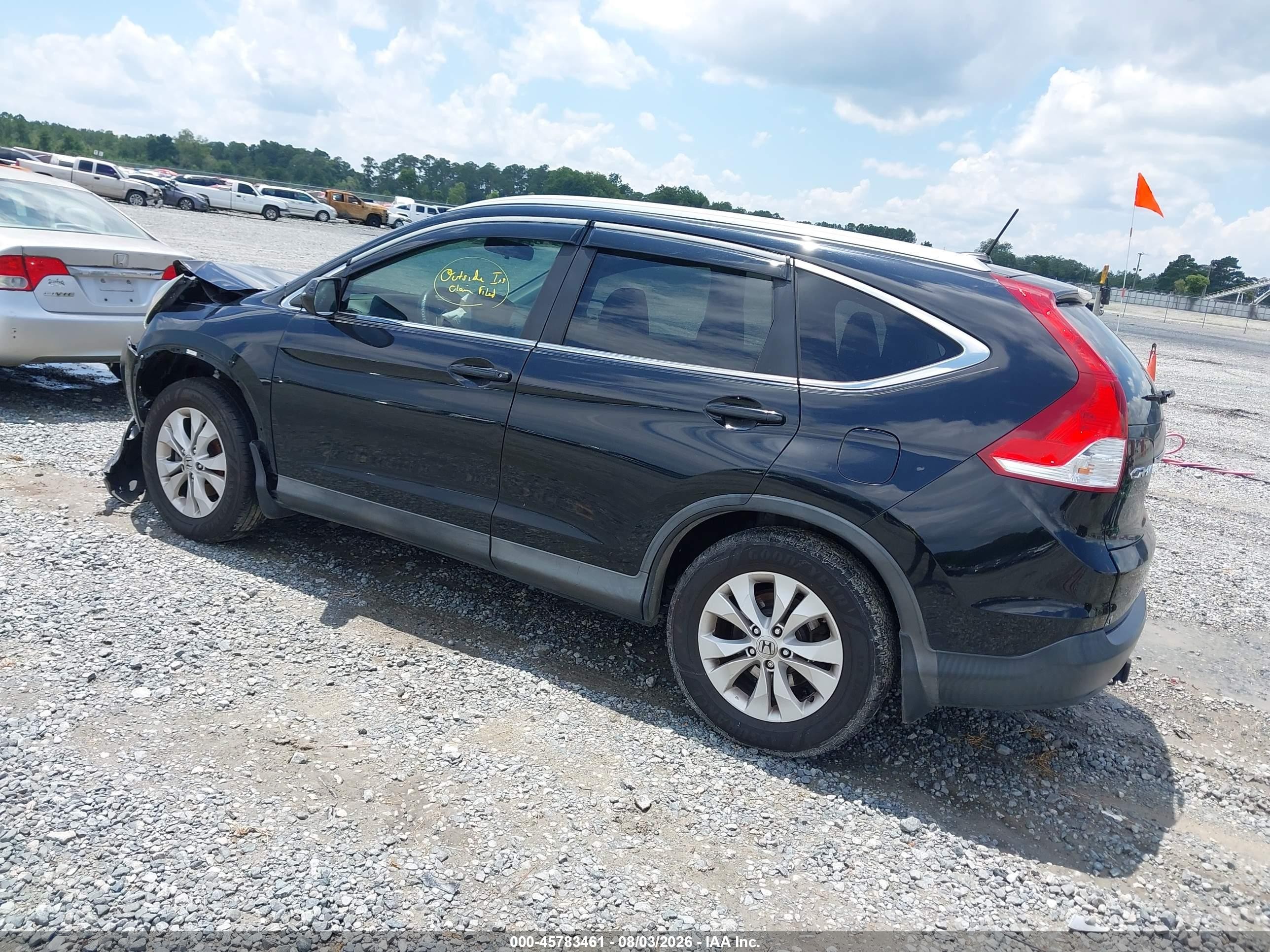 2014 Honda Cr-v Ex-l Black vin: 2HKRM3H79EH555781