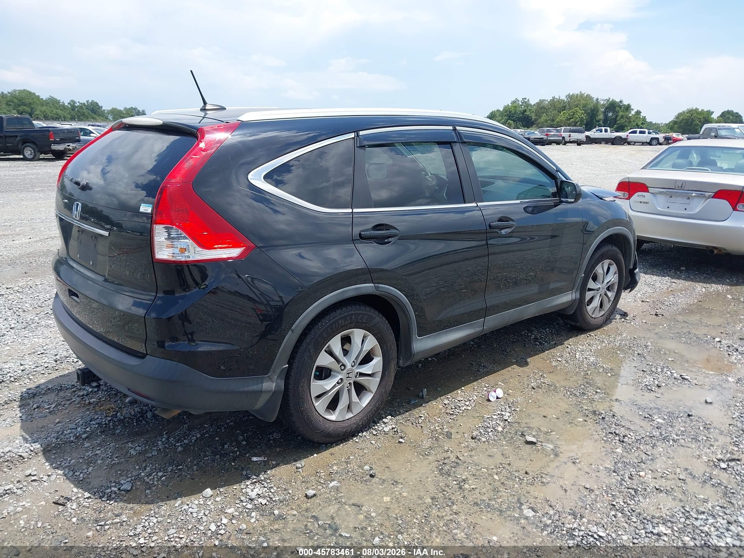 2014 Honda Cr-v Ex-l Black vin: 2HKRM3H79EH555781