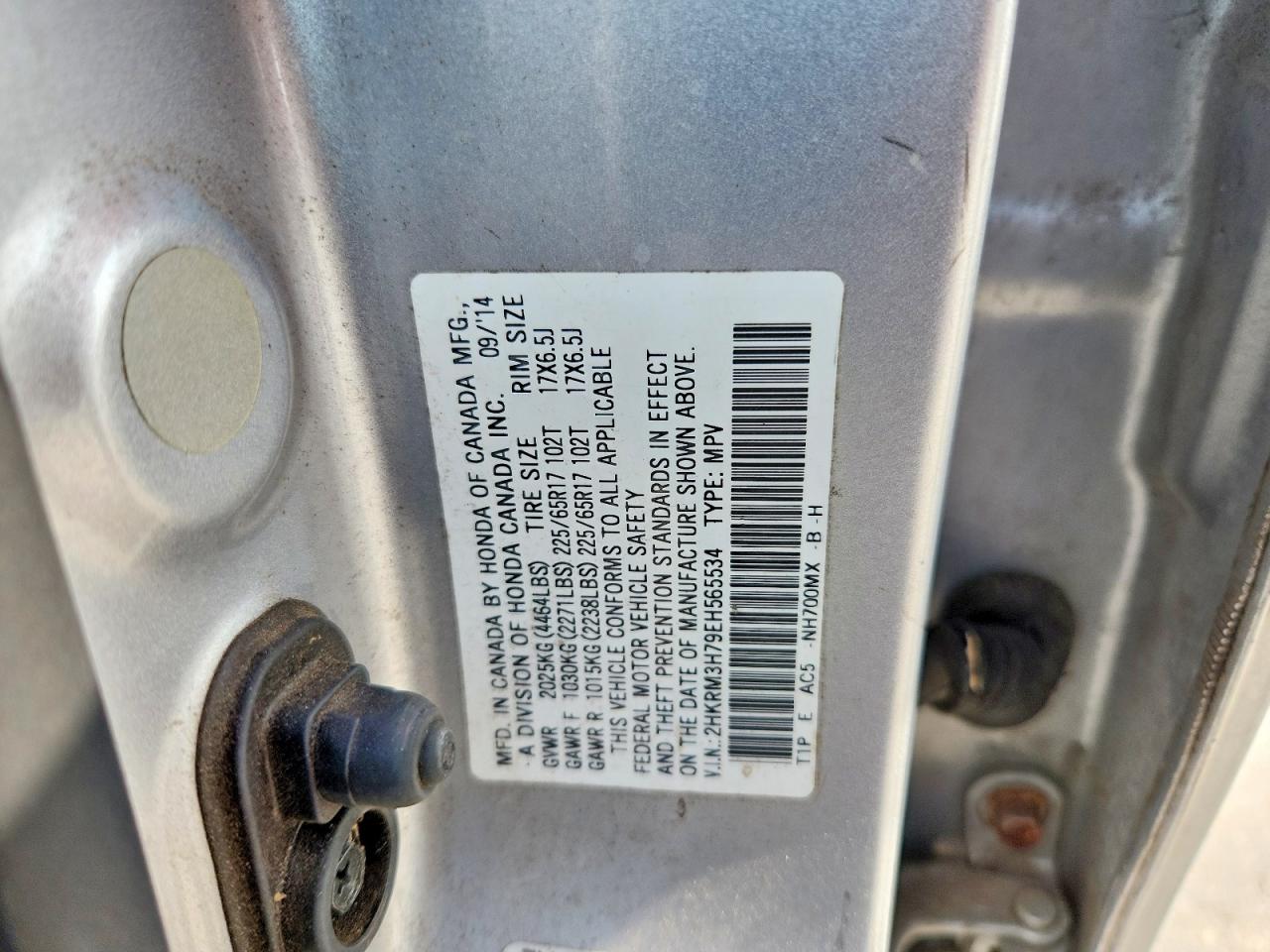 2014 Honda Cr-v Exl Silver vin: 2HKRM3H79EH565534