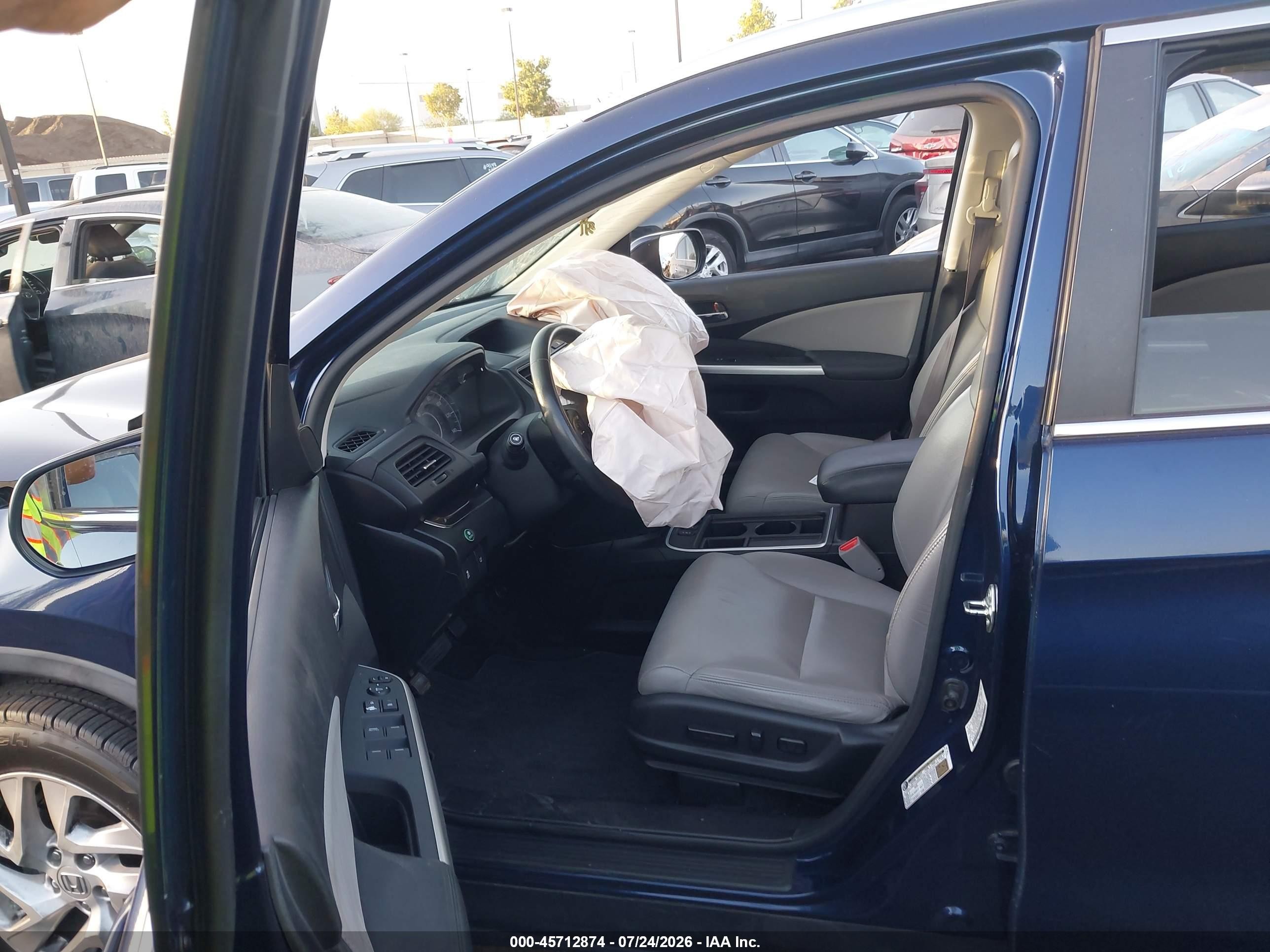 2015 Honda Cr-v Ex-l Blue vin: 2HKRM3H79FH522653
