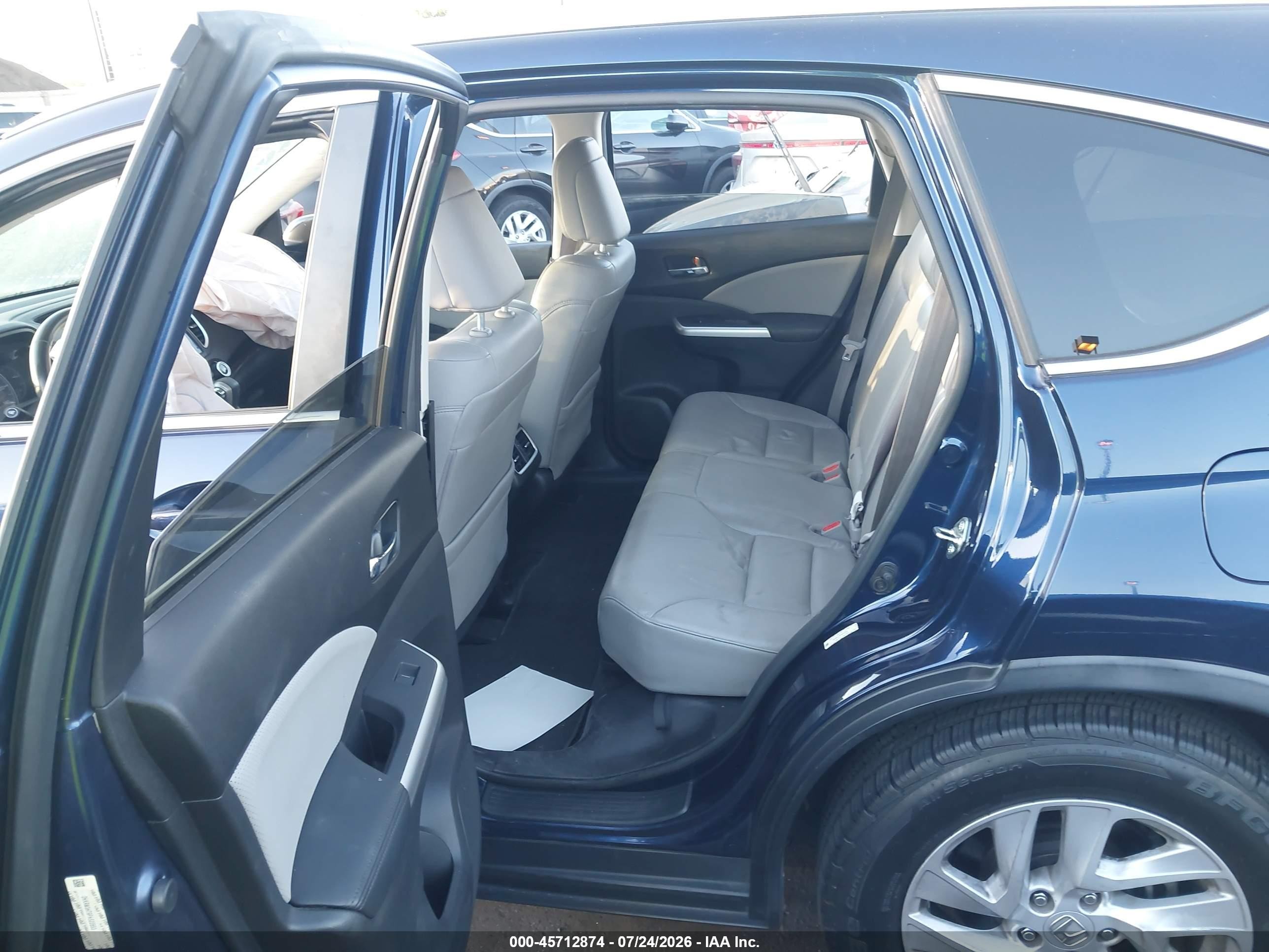 2015 Honda Cr-v Ex-l Blue vin: 2HKRM3H79FH522653