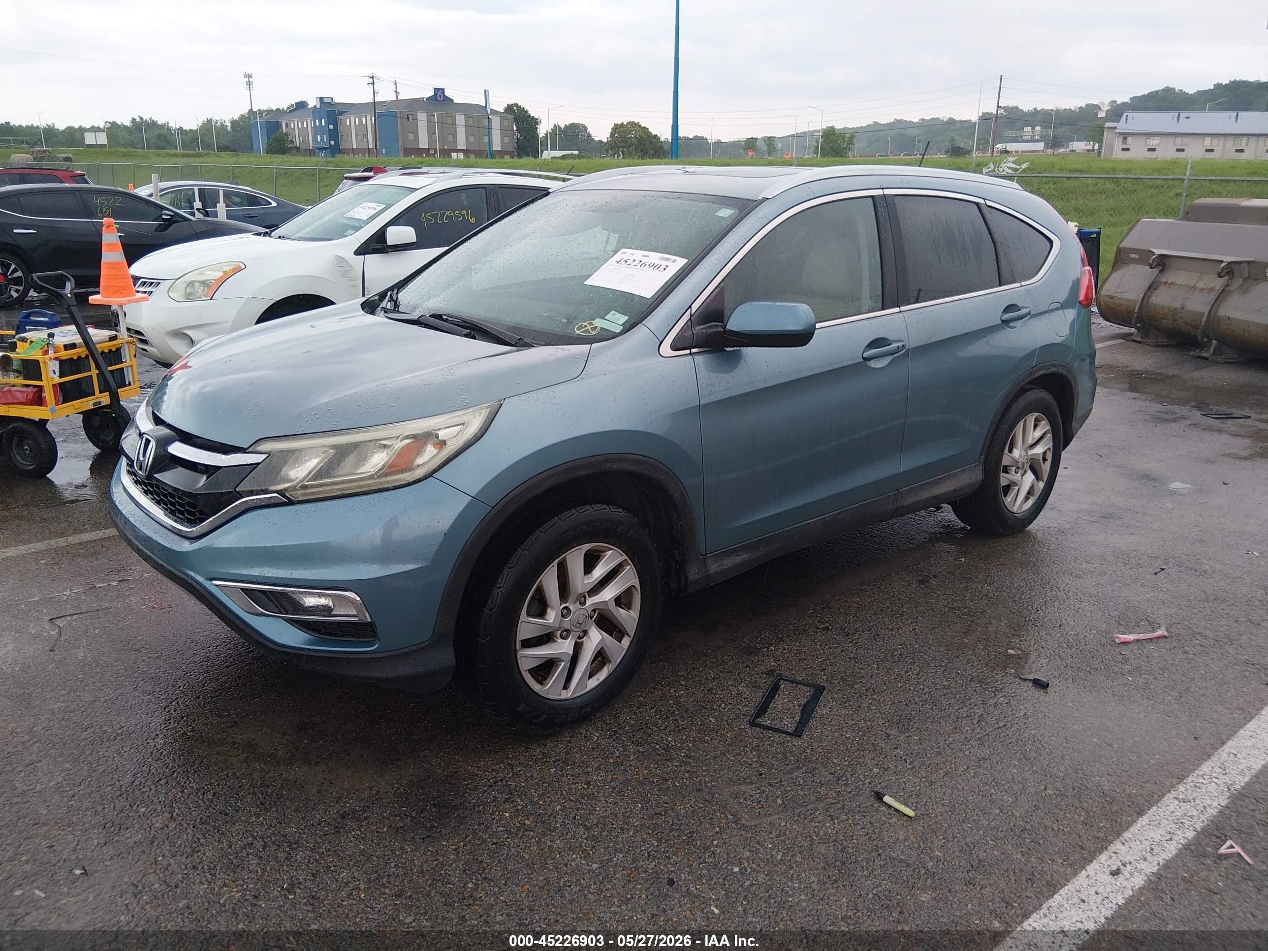 2015 Honda Cr-v Ex-l Синий vin: 2HKRM3H79FH533331