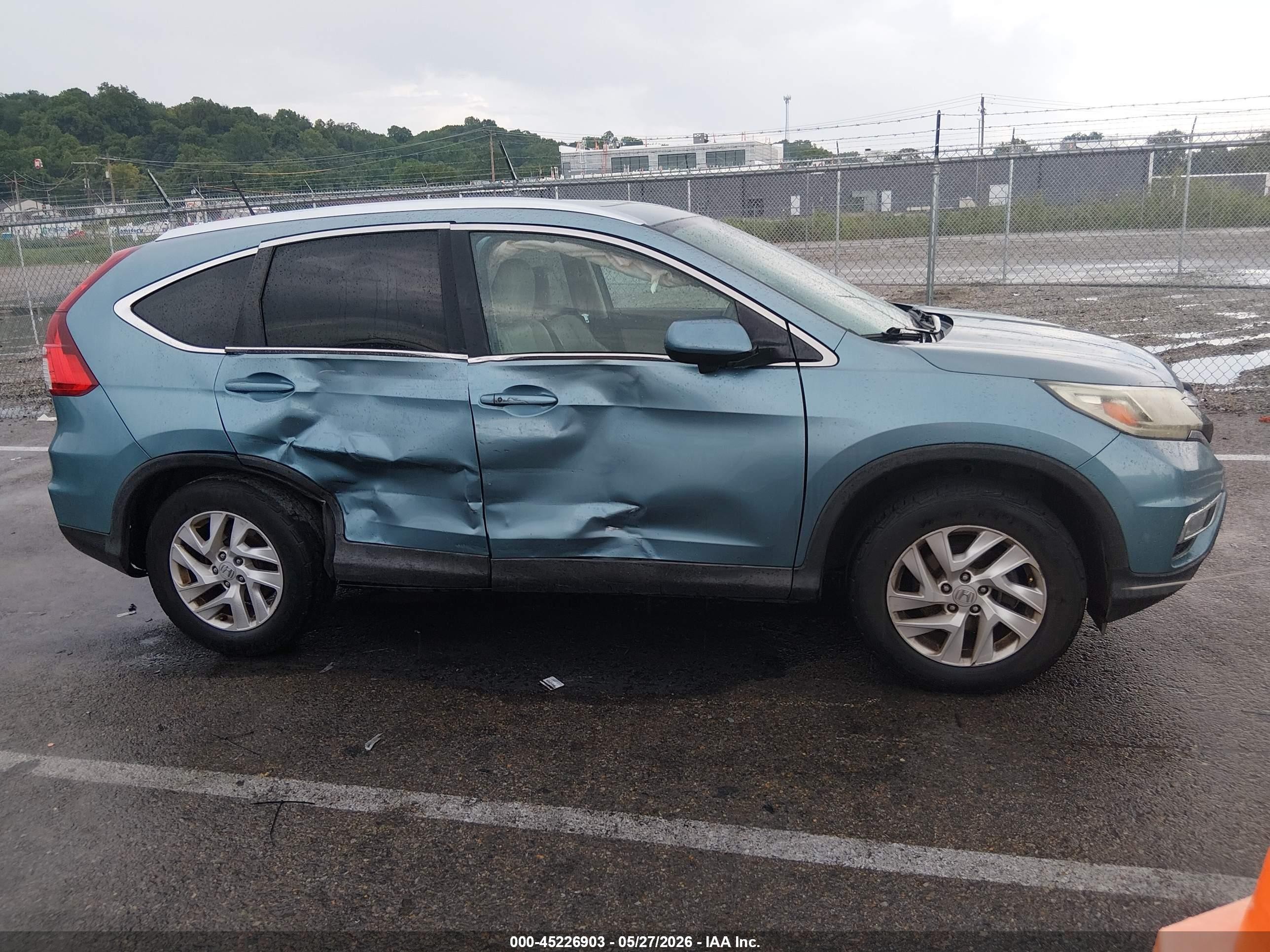 2015 Honda Cr-v Ex-l Синий vin: 2HKRM3H79FH533331