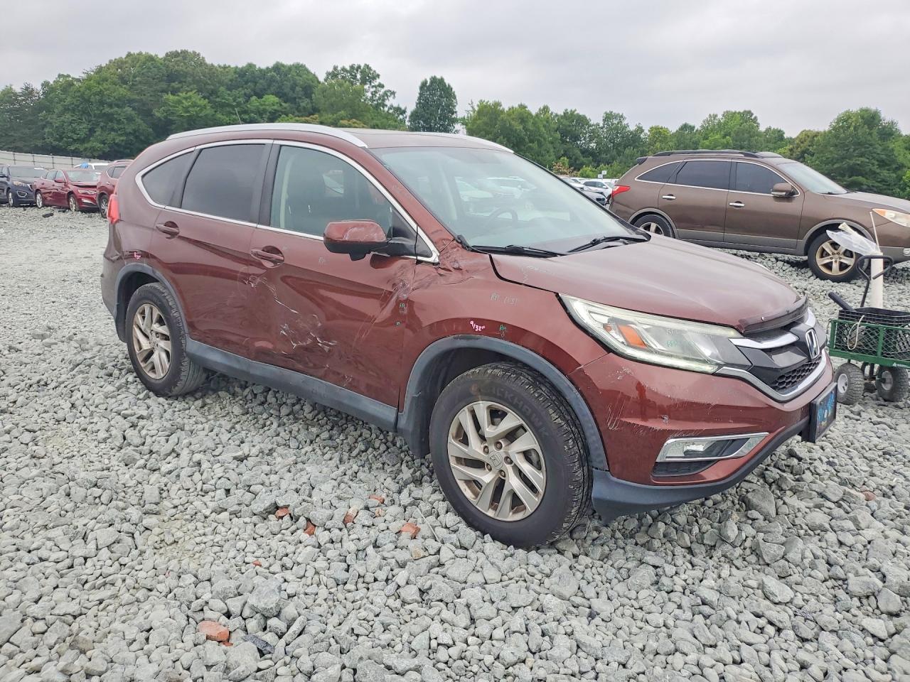 2015 Honda Cr-v Exl Maroon vin: 2HKRM3H79FH540523