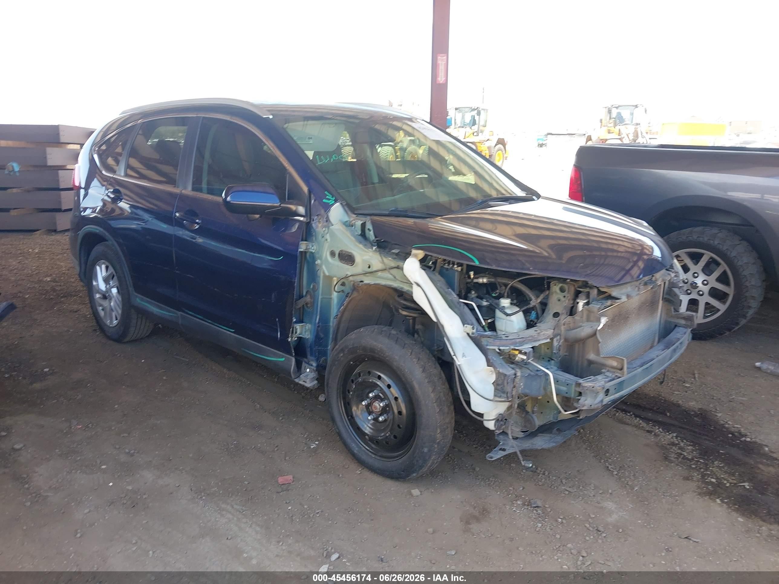 2015 Honda Cr-v Ex-l Blue vin: 2HKRM3H79FH543793