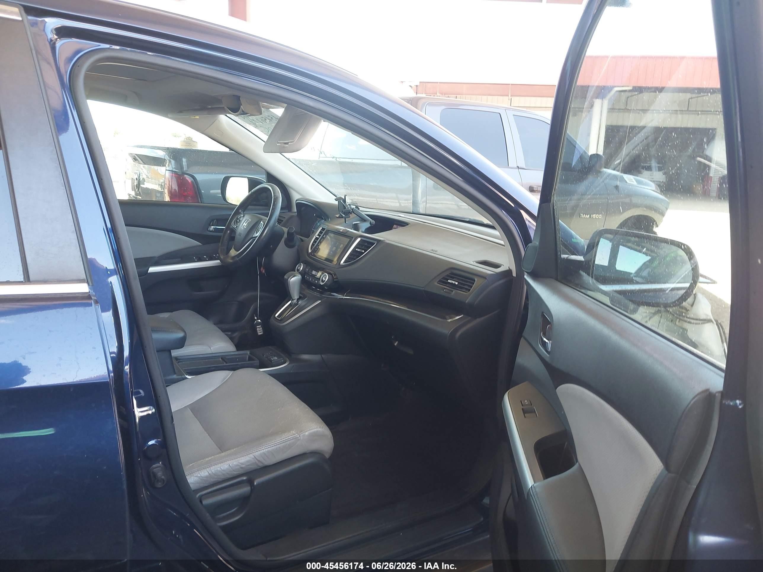 2015 Honda Cr-v Ex-l Blue vin: 2HKRM3H79FH543793