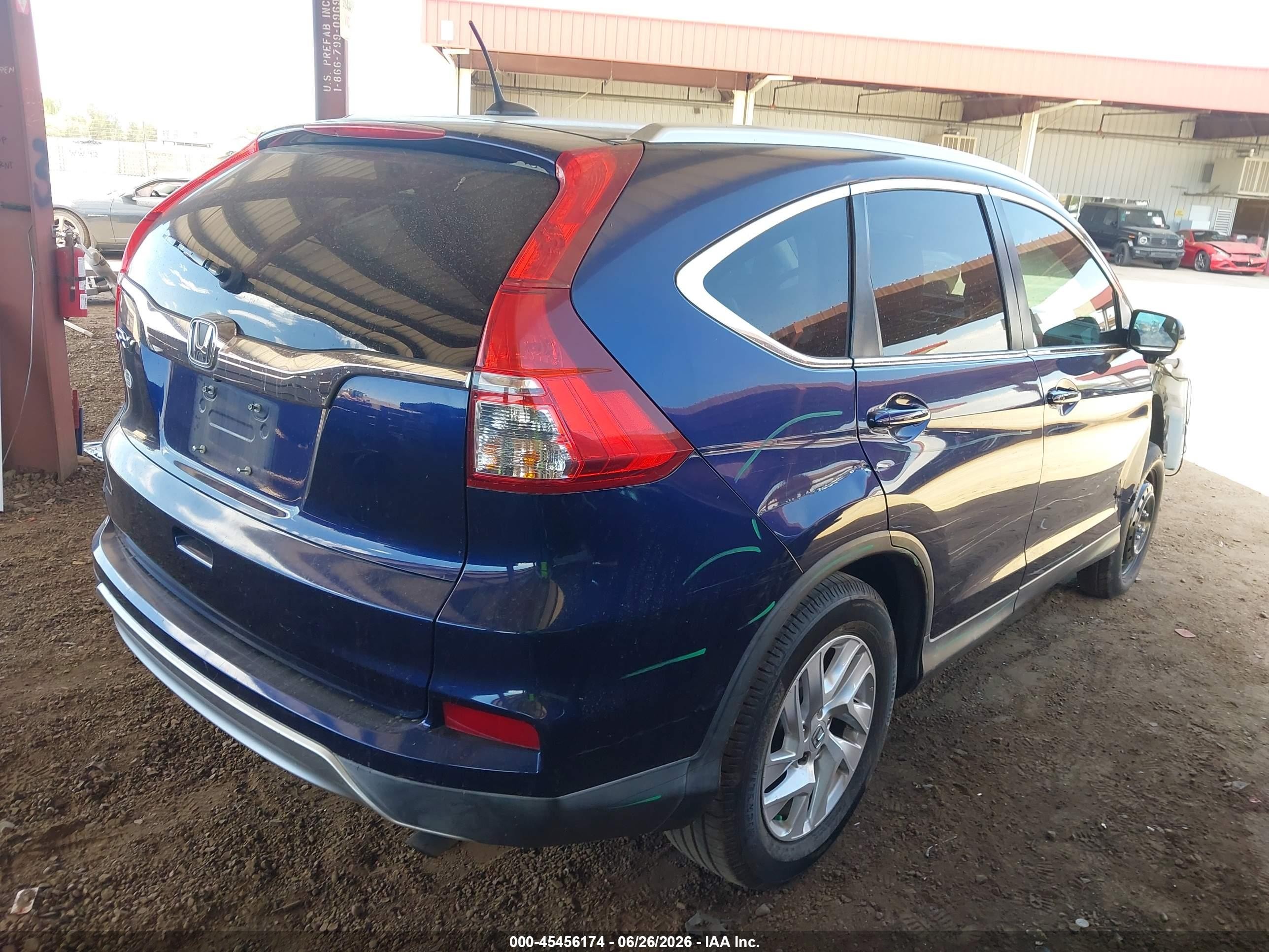 2015 Honda Cr-v Ex-l Blue vin: 2HKRM3H79FH543793