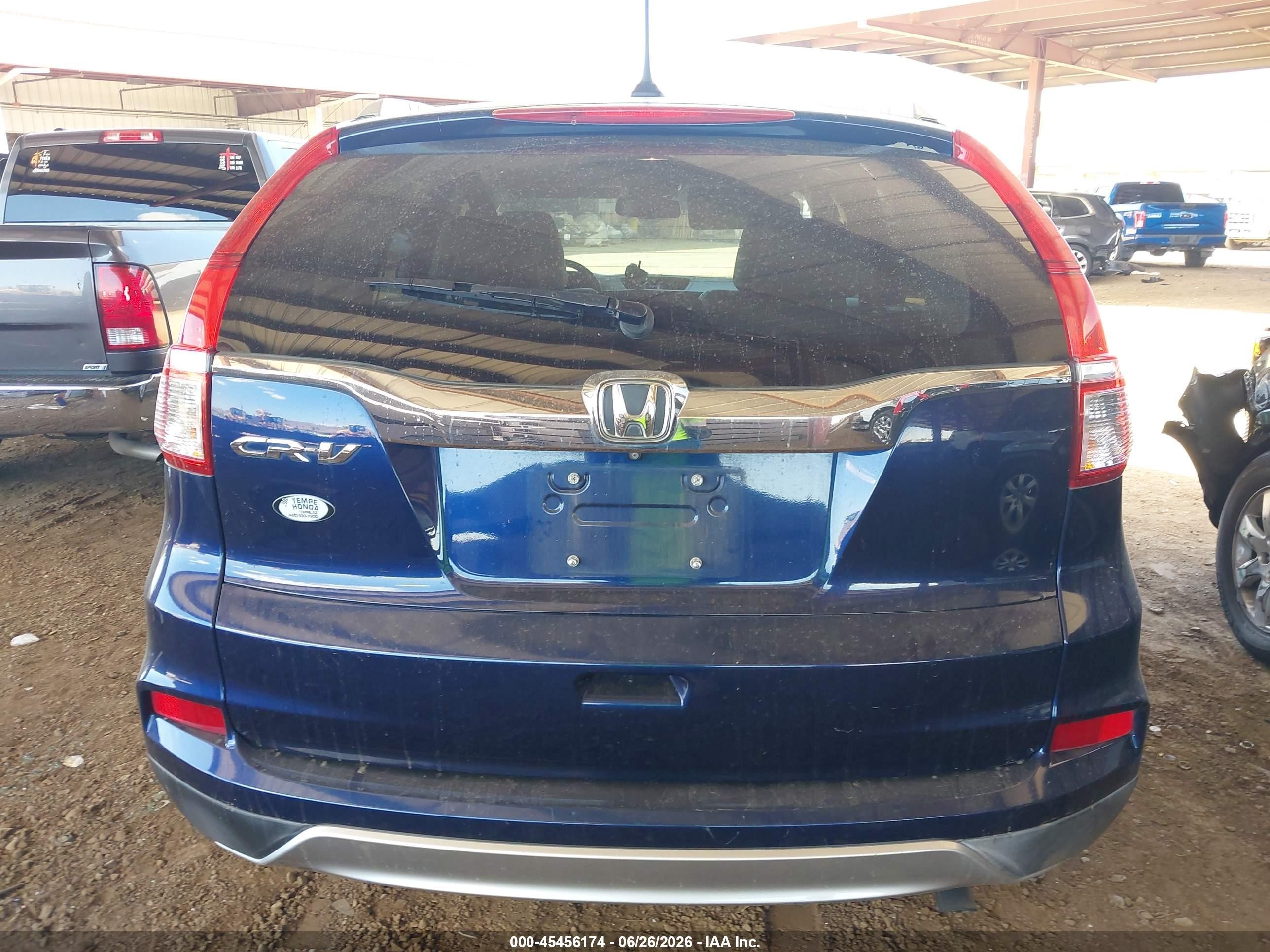 2015 Honda Cr-v Ex-l Blue vin: 2HKRM3H79FH543793