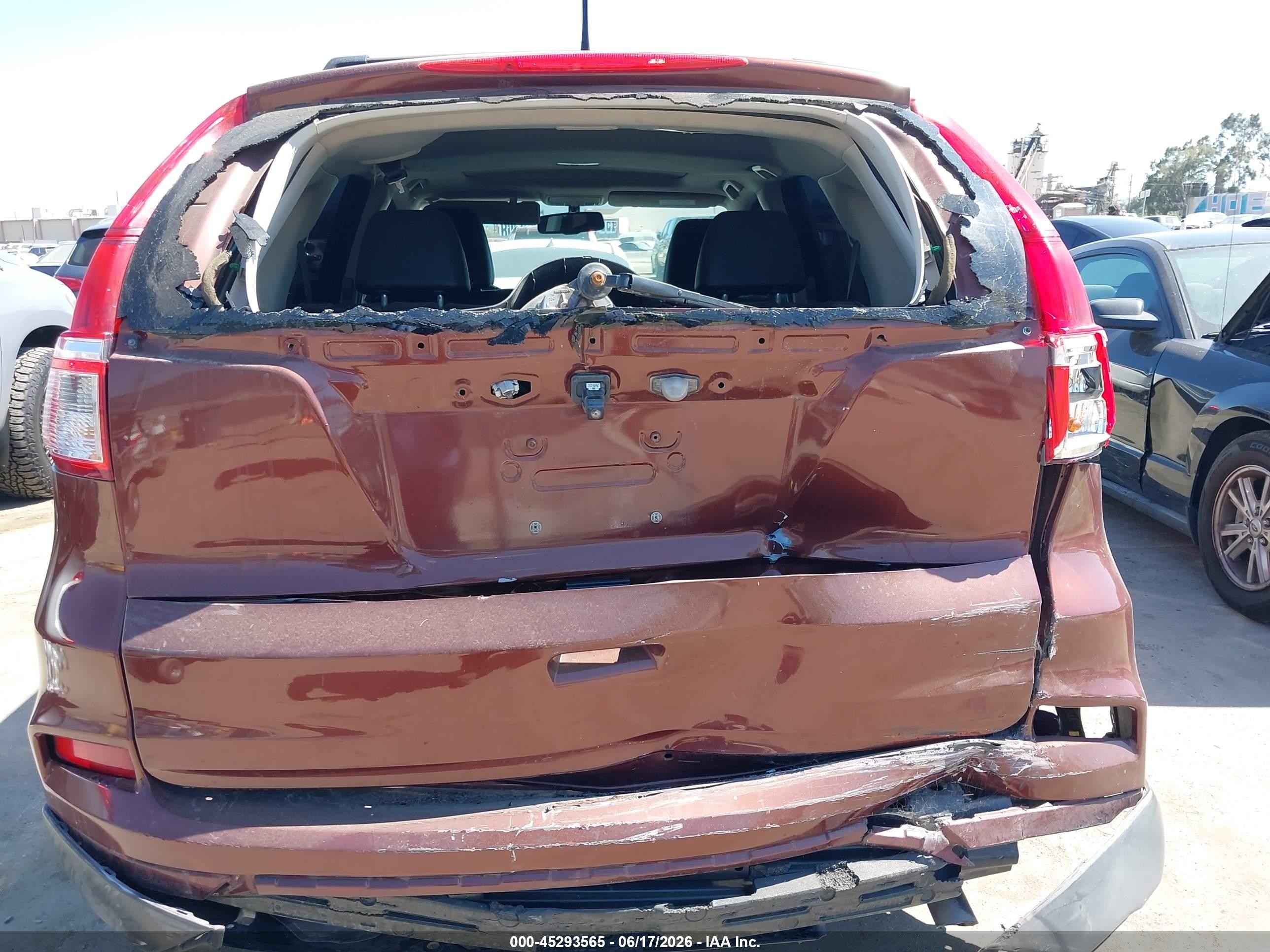 2015 Honda Cr-v Ex-l Maroon vin: 2HKRM3H79FH558763