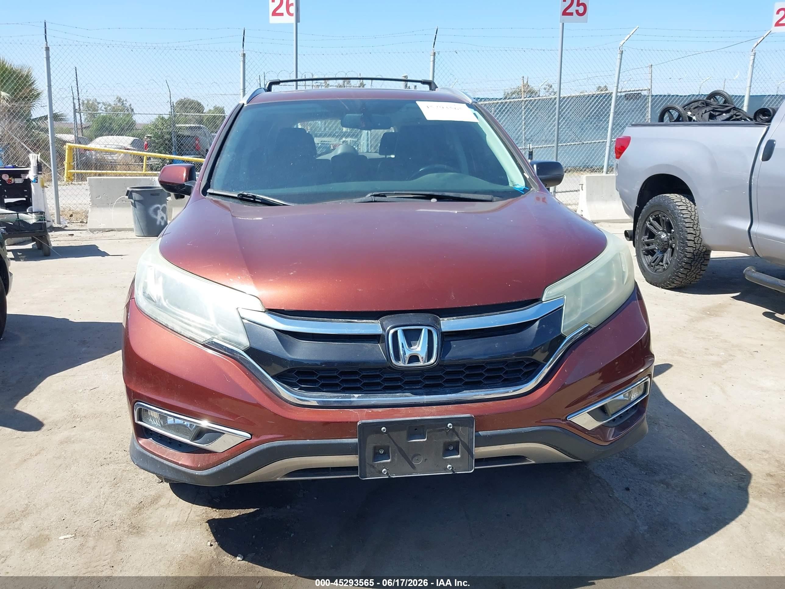 2015 Honda Cr-v Ex-l Maroon vin: 2HKRM3H79FH558763