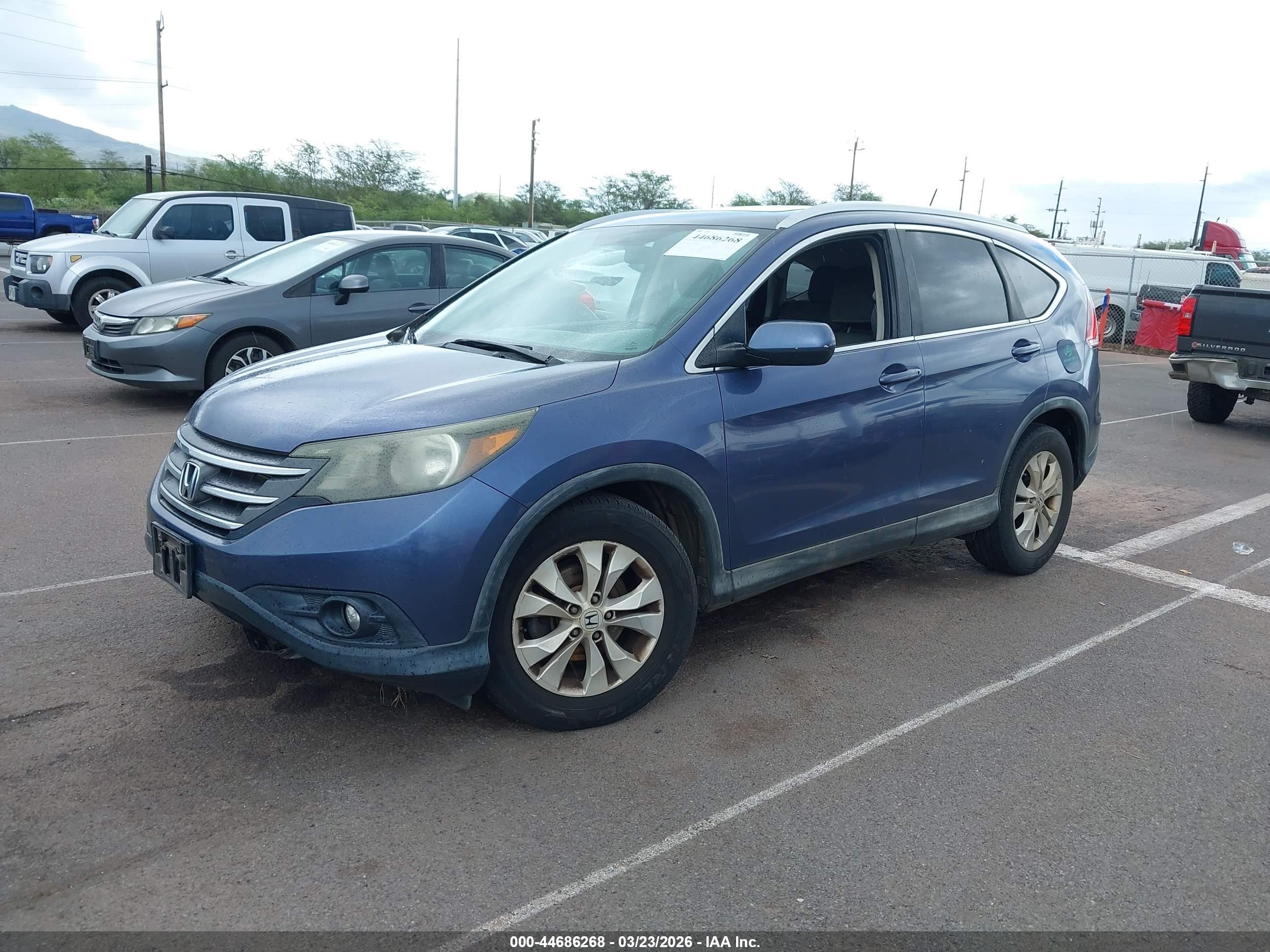 2013 Honda Cr-v Ex-l Blue vin: 2HKRM3H7XDH506958