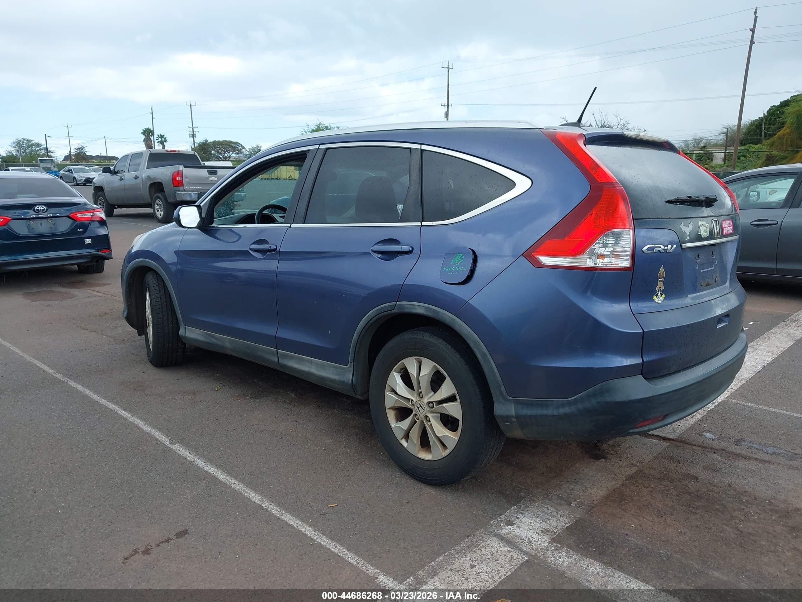 2013 Honda Cr-v Ex-l Blue vin: 2HKRM3H7XDH506958