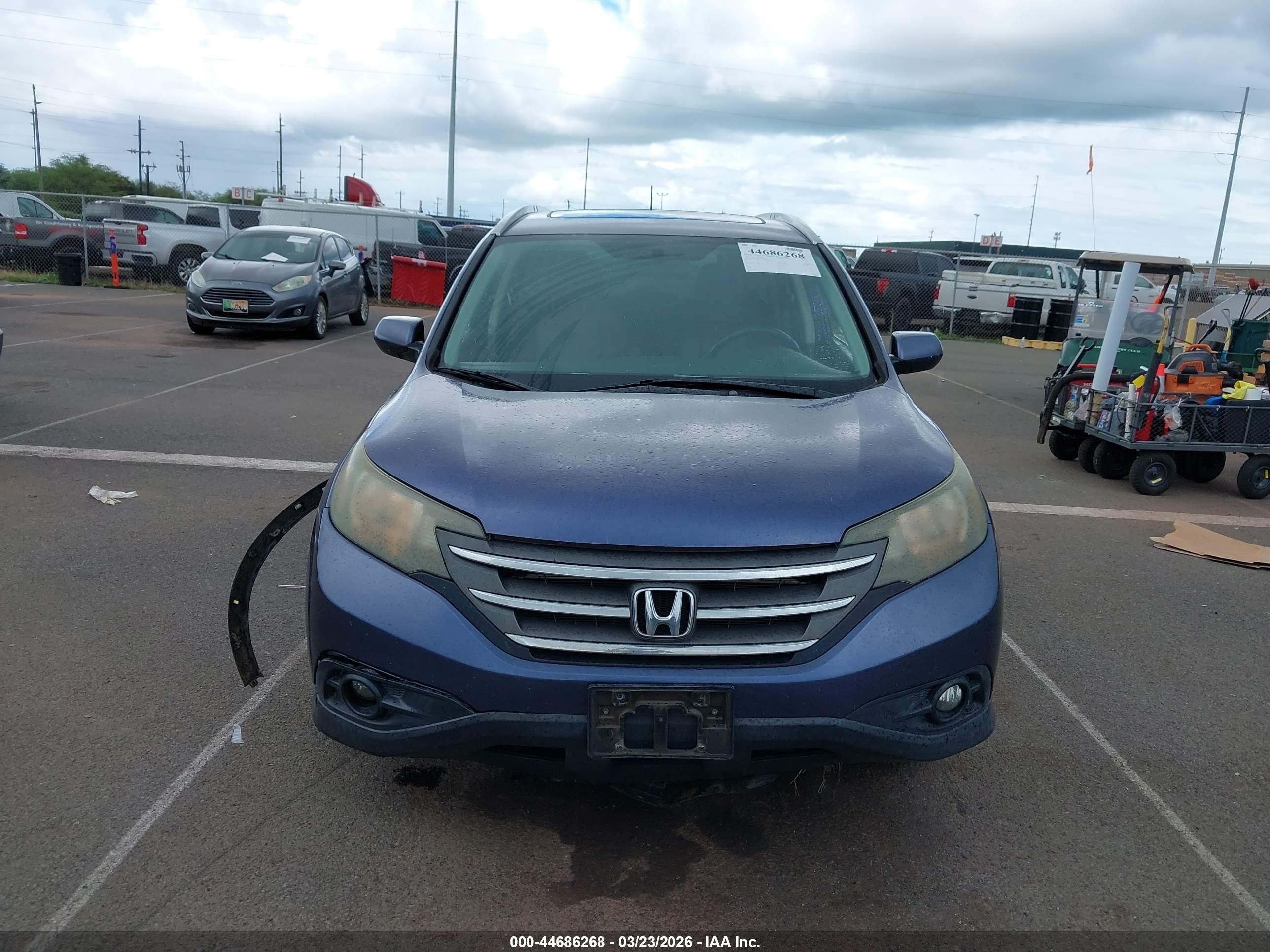 2013 Honda Cr-v Ex-l Blue vin: 2HKRM3H7XDH506958