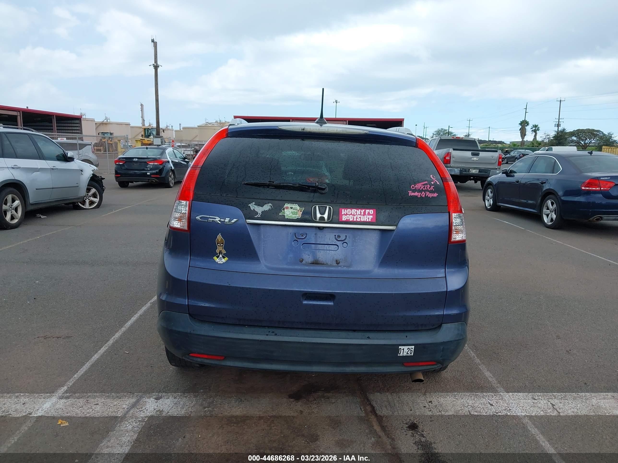 2013 Honda Cr-v Ex-l Blue vin: 2HKRM3H7XDH506958