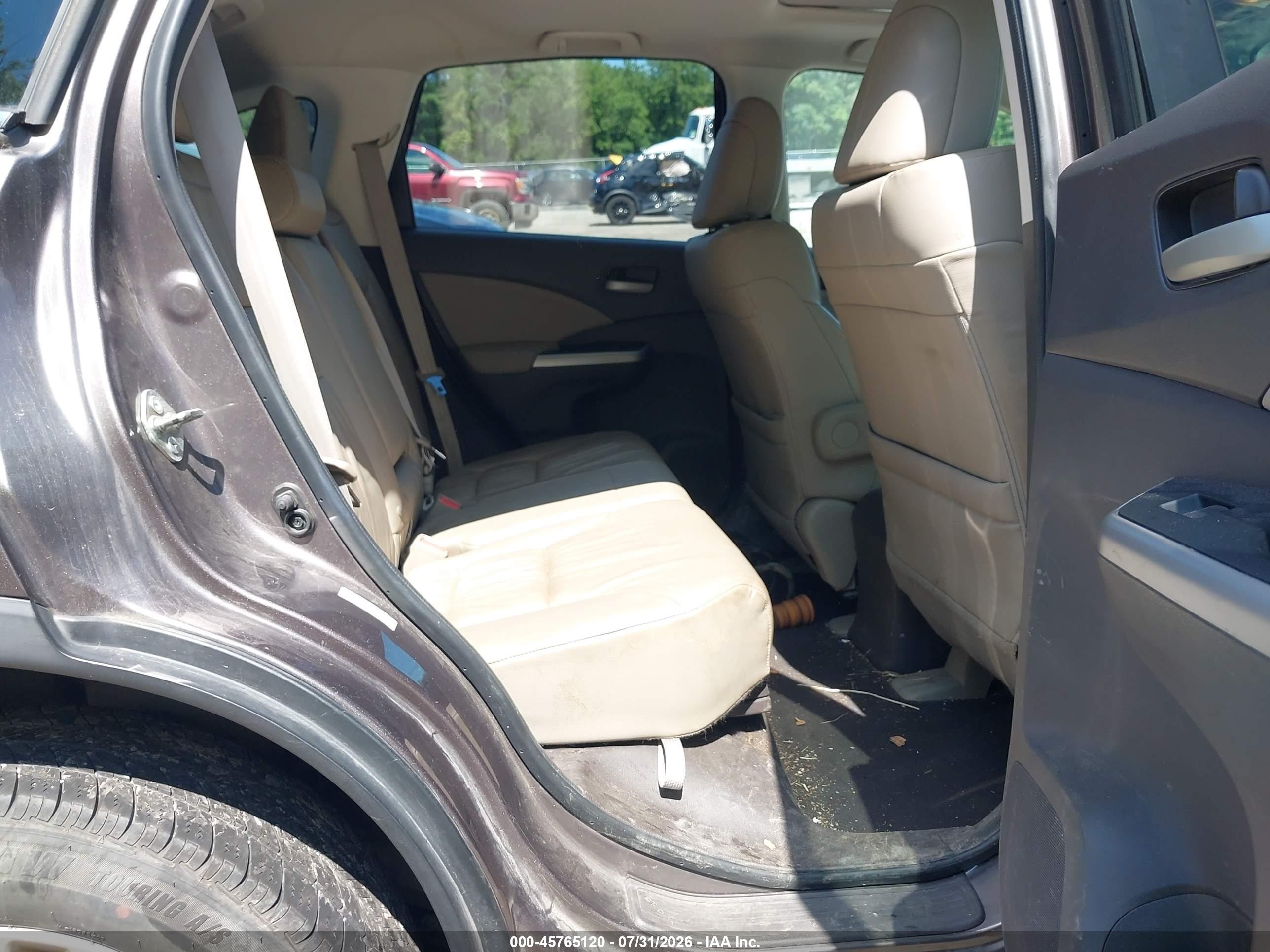 2014 Honda Cr-v Ex-l Желто-коричневый vin: 2HKRM3H7XEH529383