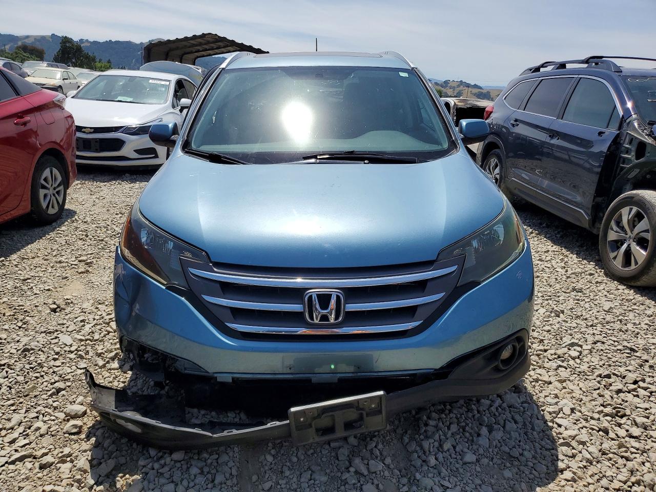 2014 Honda Cr-v Exl Turquoise vin: 2HKRM3H7XEH552940