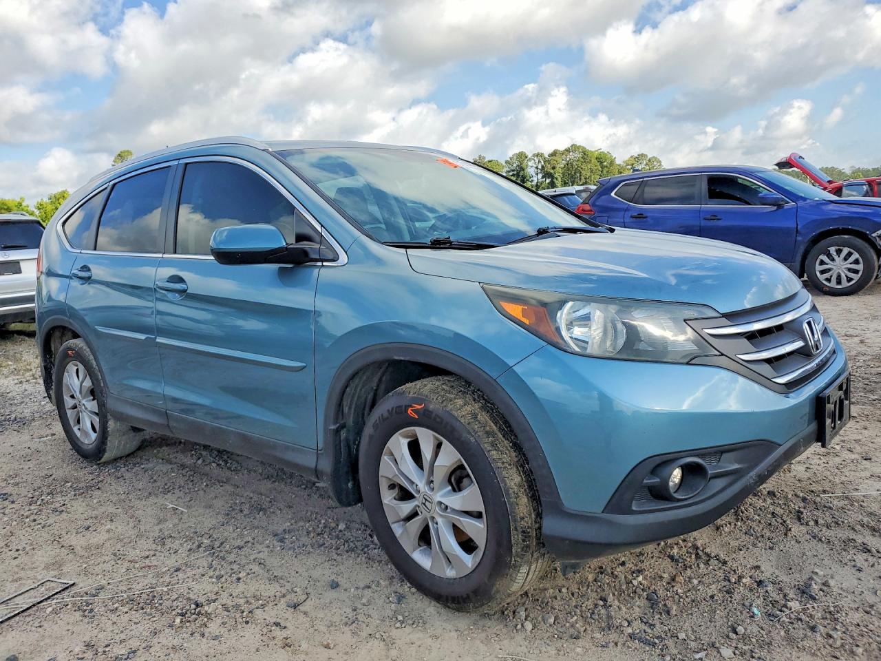 2014 Honda Cr-v Exl Teal vin: 2HKRM3H7XEH557121