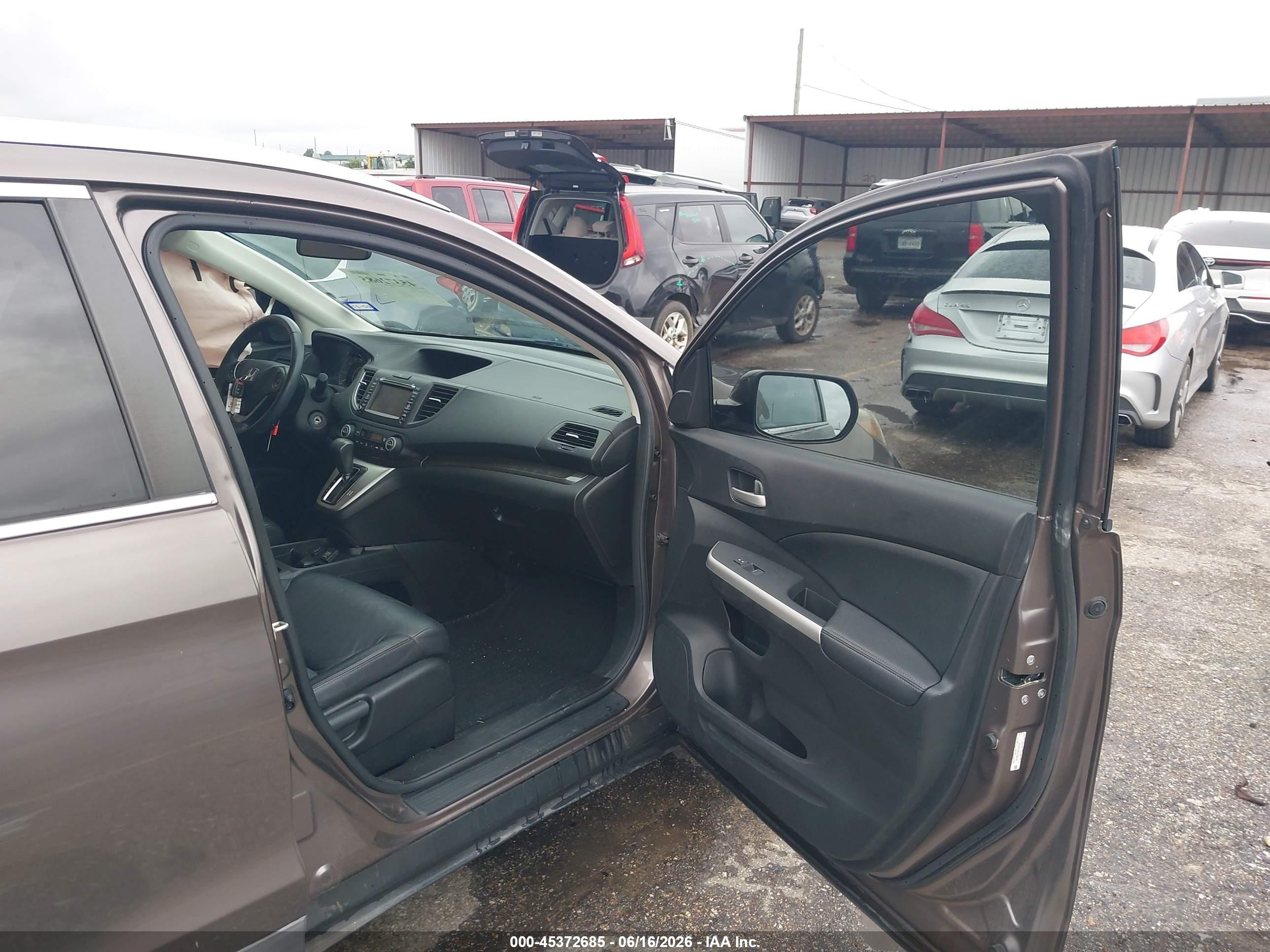 2014 Honda Cr-v Ex-l Brown vin: 2HKRM3H7XEH566319