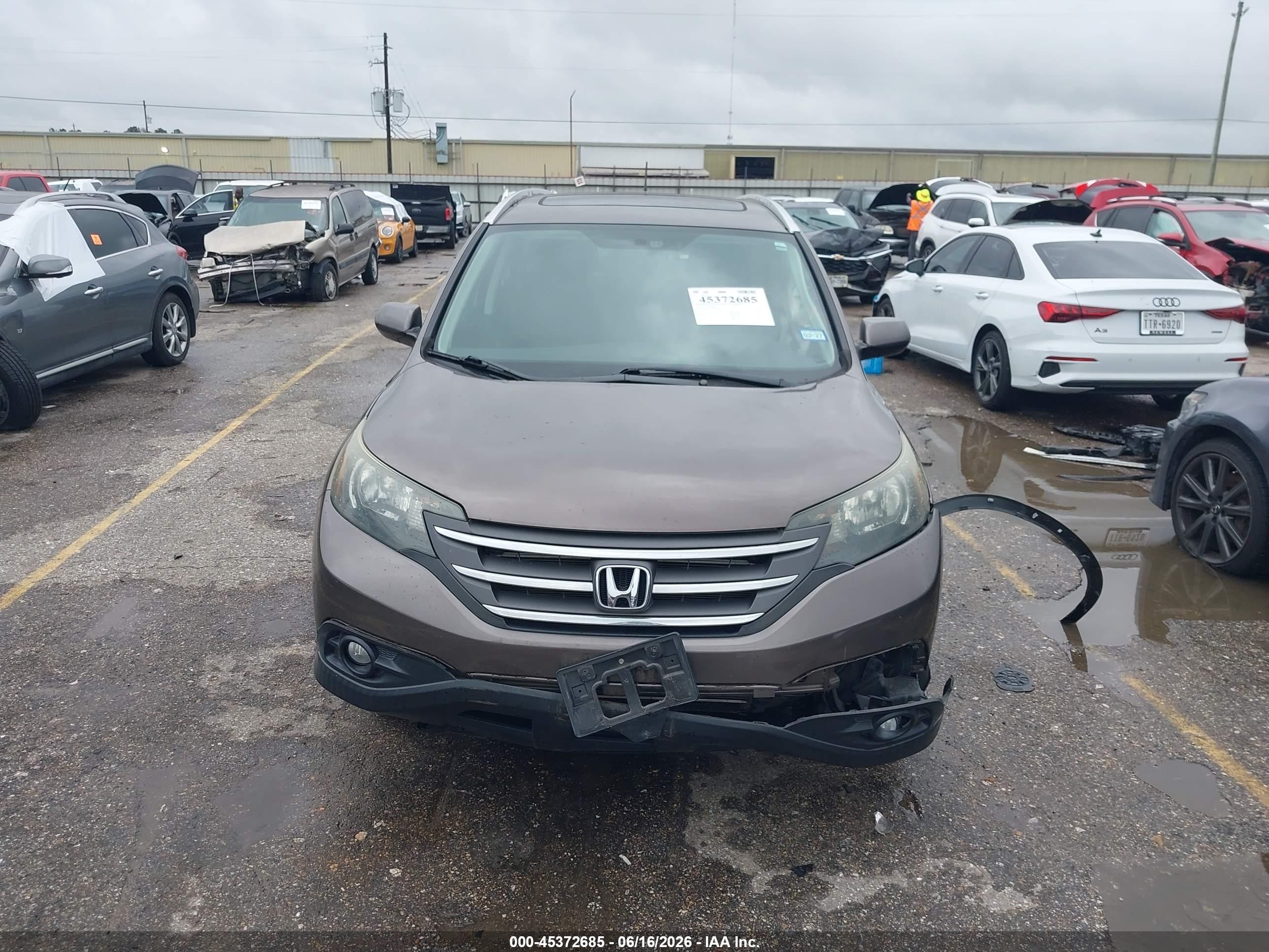 2014 Honda Cr-v Ex-l Brown vin: 2HKRM3H7XEH566319
