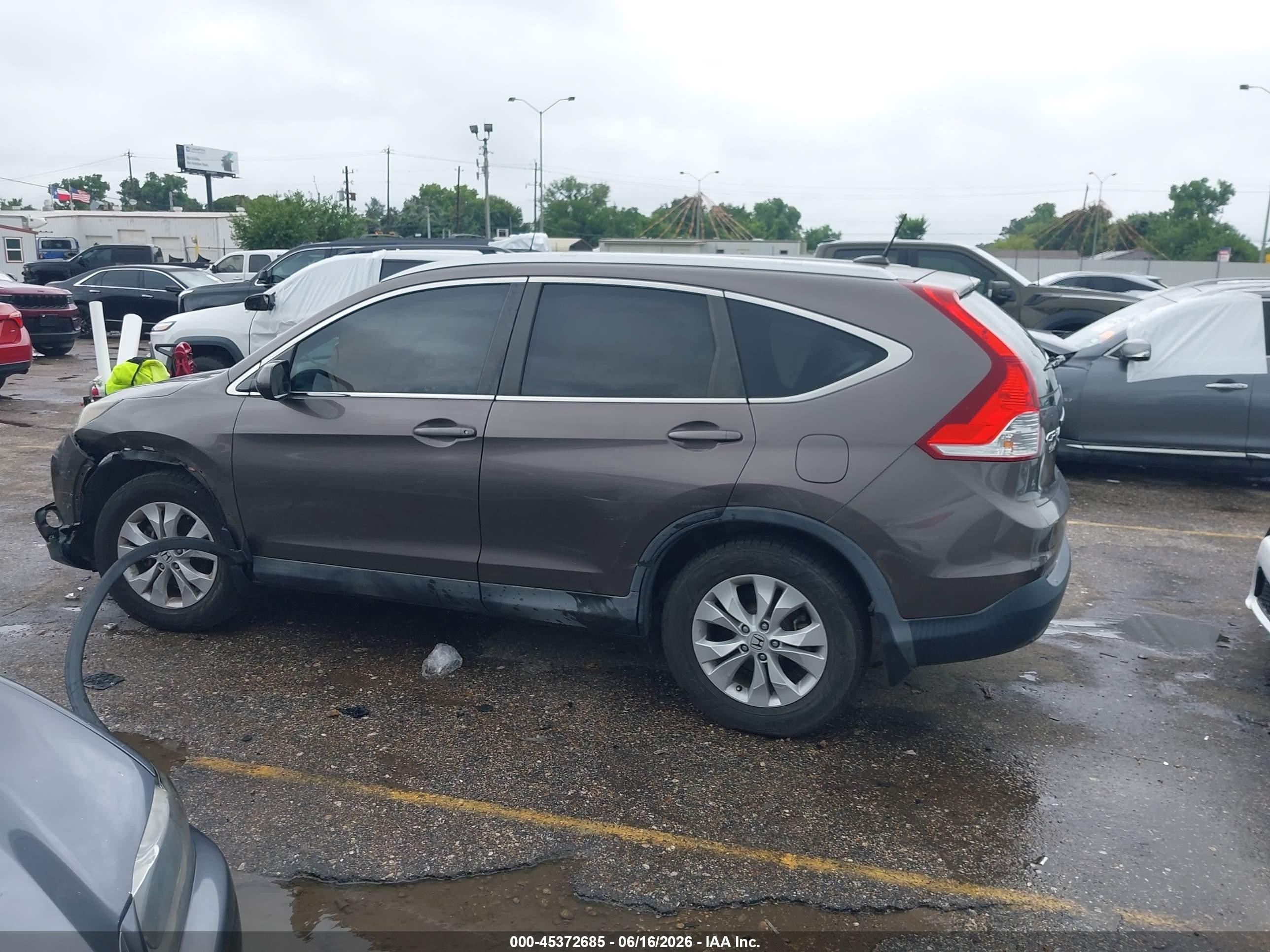 2014 Honda Cr-v Ex-l Brown vin: 2HKRM3H7XEH566319